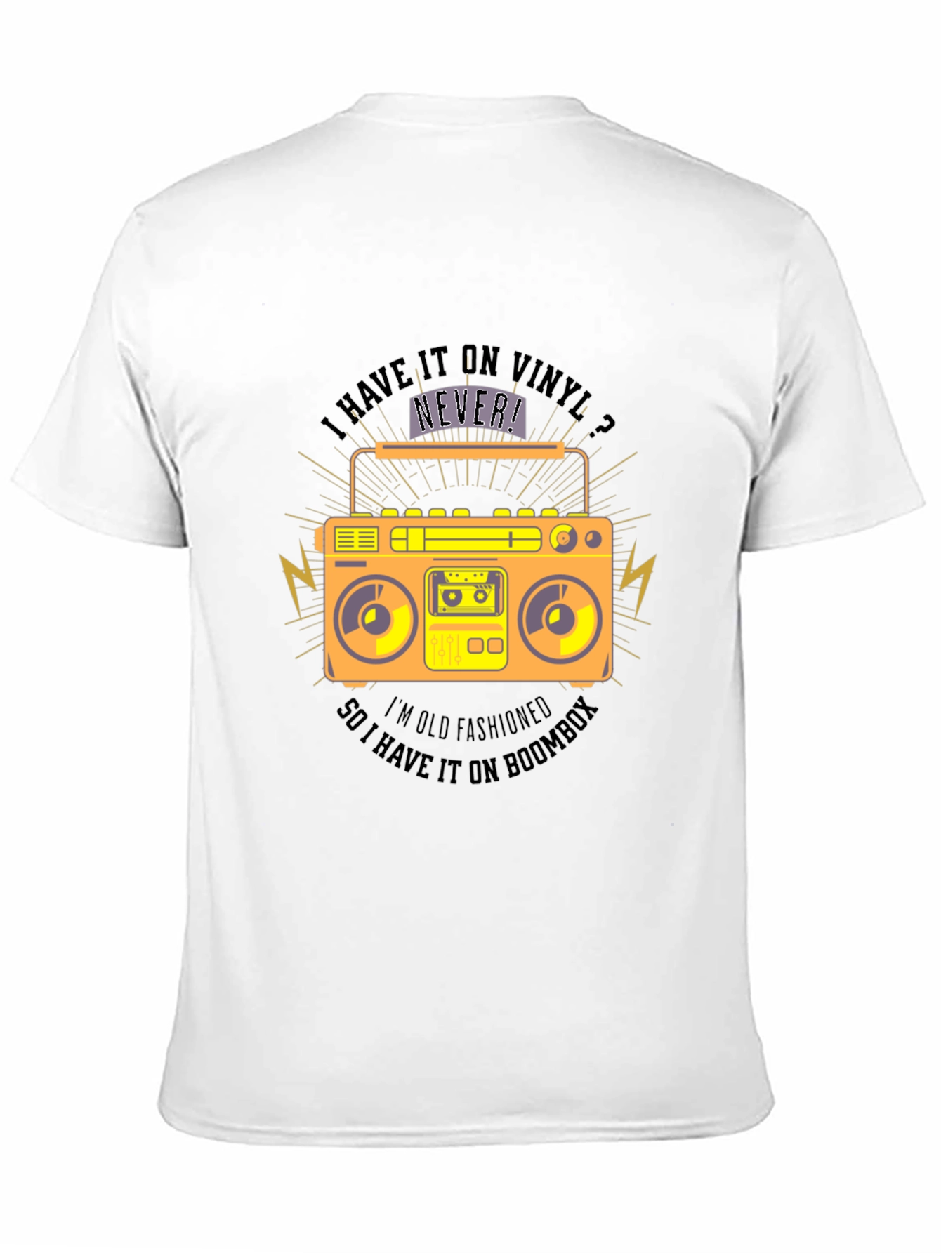 Retro Boombox T-Shirt - Vinyl Lovers Tee