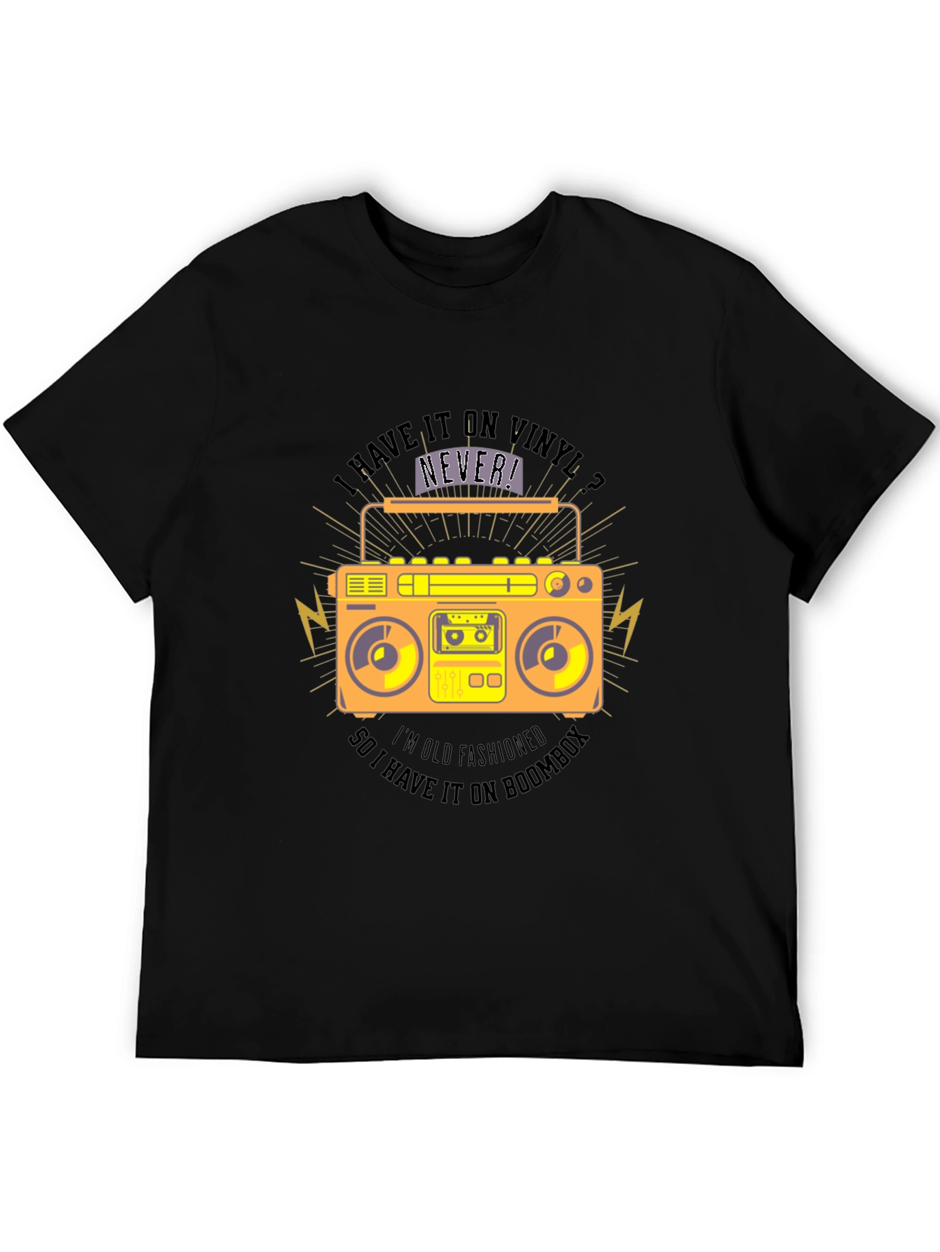 Retro Boombox T-Shirt - Vinyl Lovers Tee