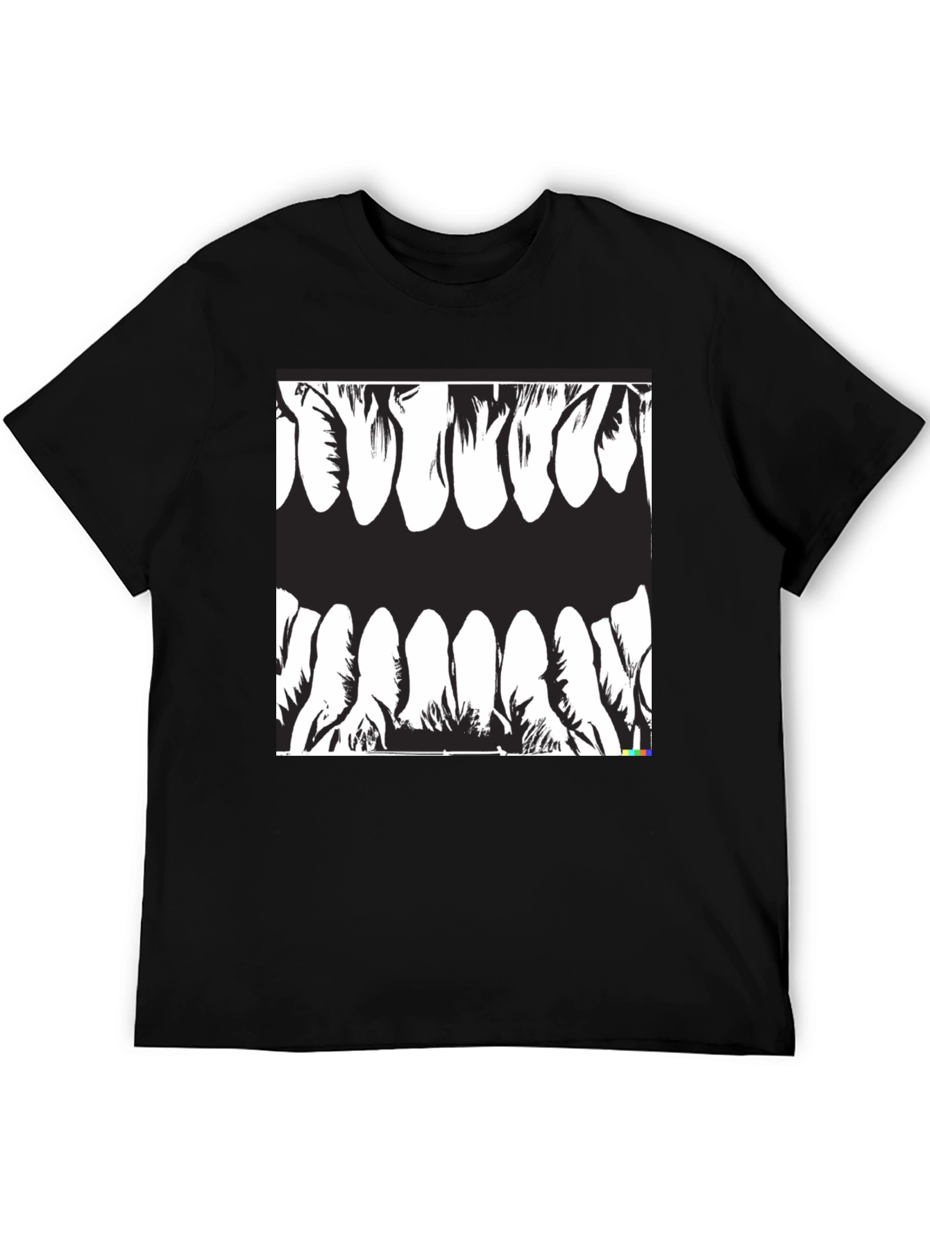 Monster Teeth Graphic Black T-Shirt