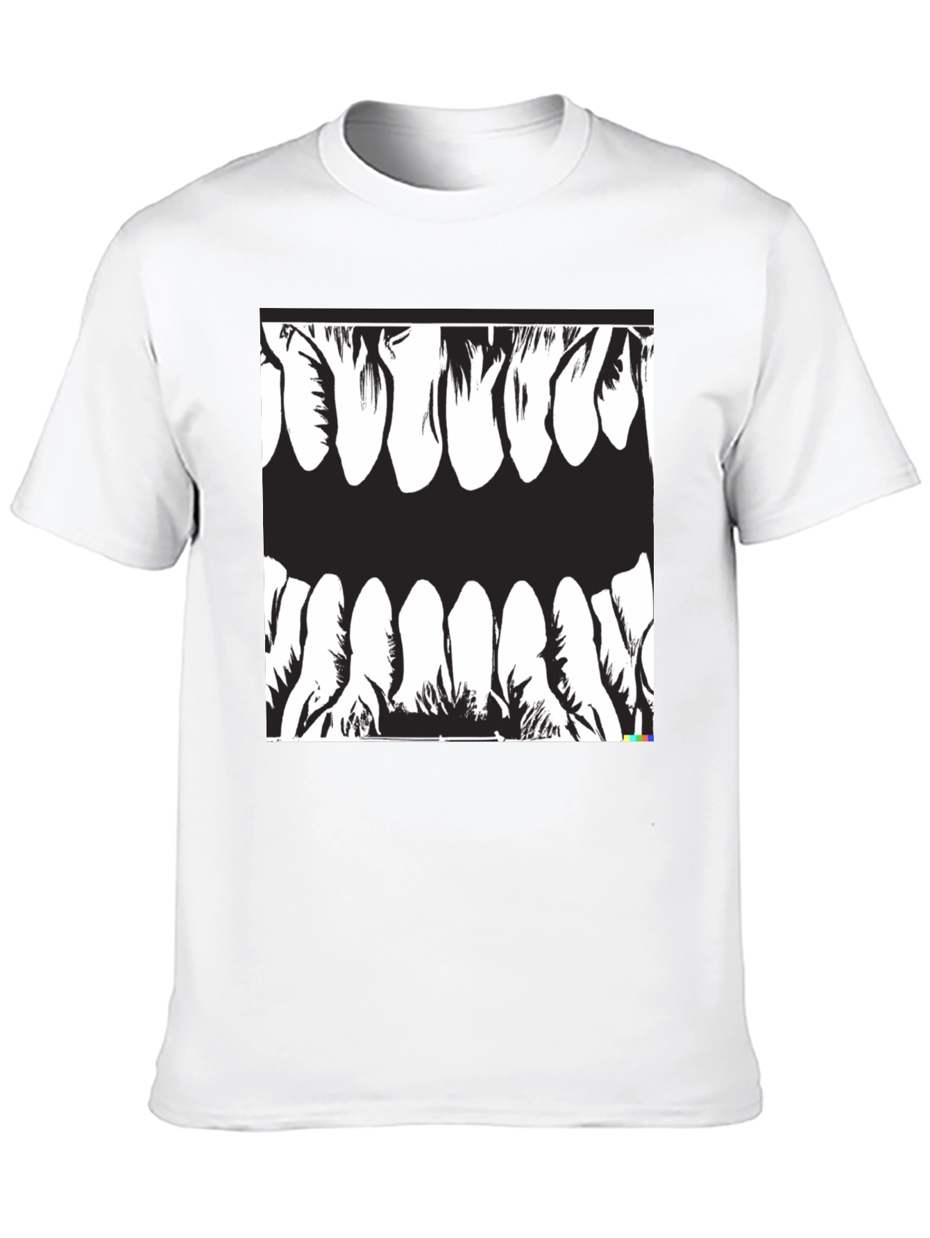 Monster Teeth Graphic Black T-Shirt