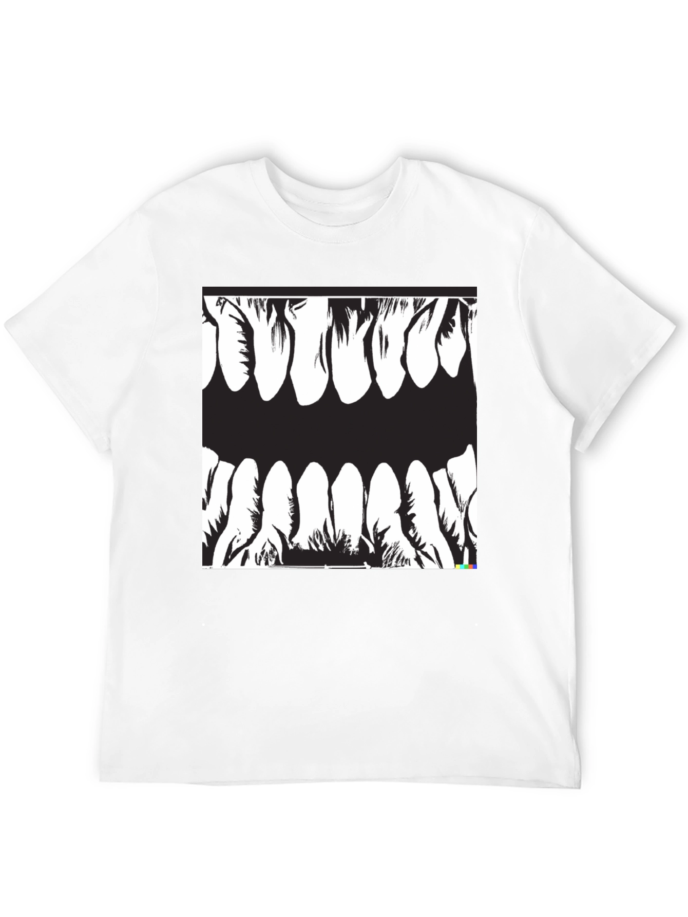 Monster Teeth Graphic Black T-Shirt