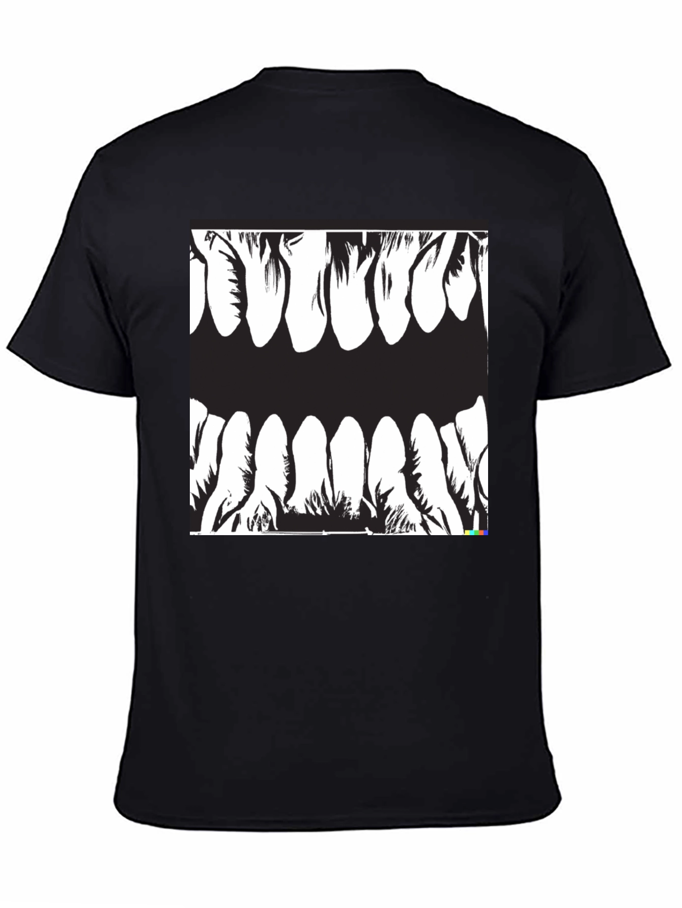 Monster Teeth Graphic Black T-Shirt
