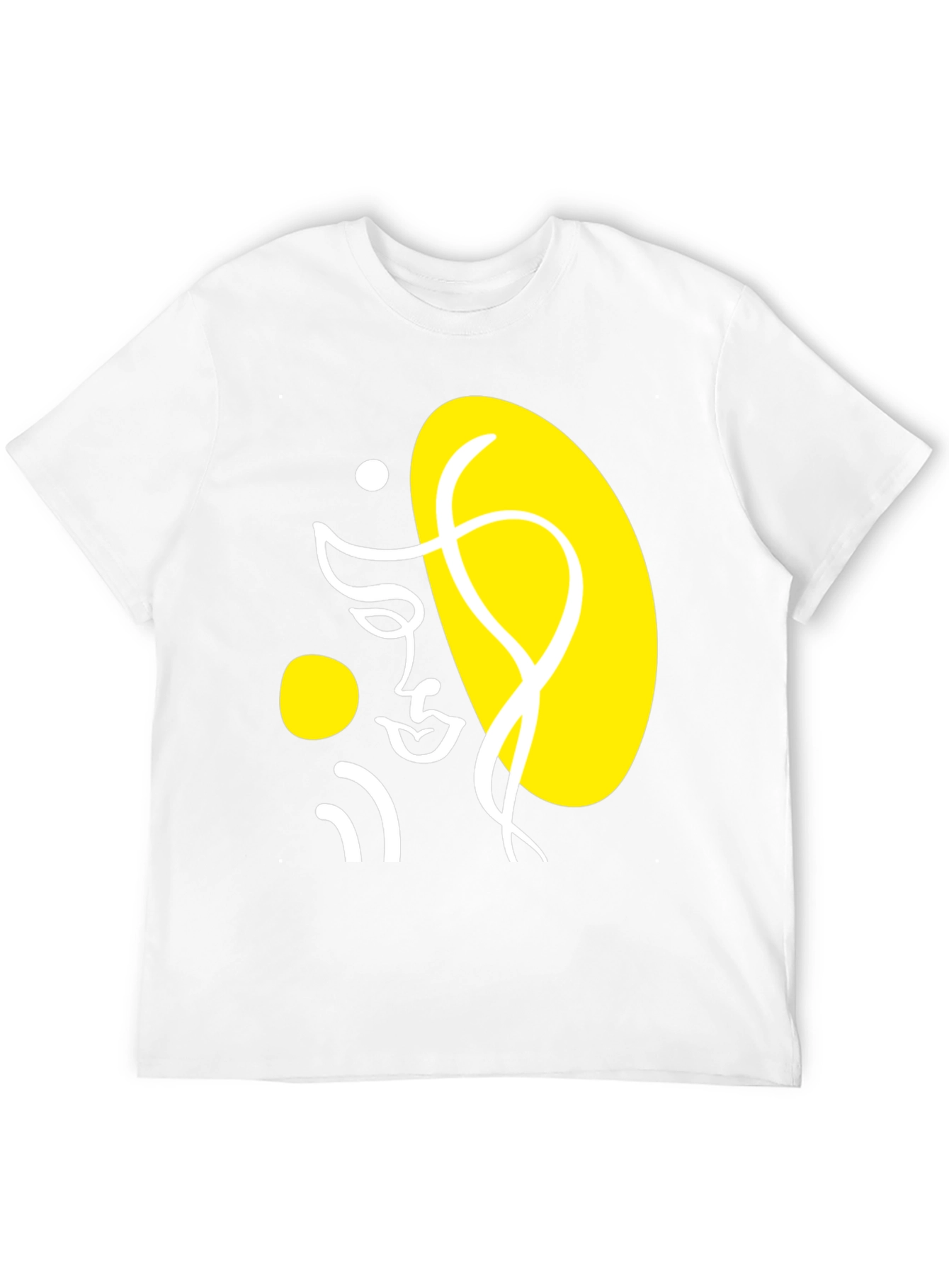 Abstract Face Graphic Black T-Shirt