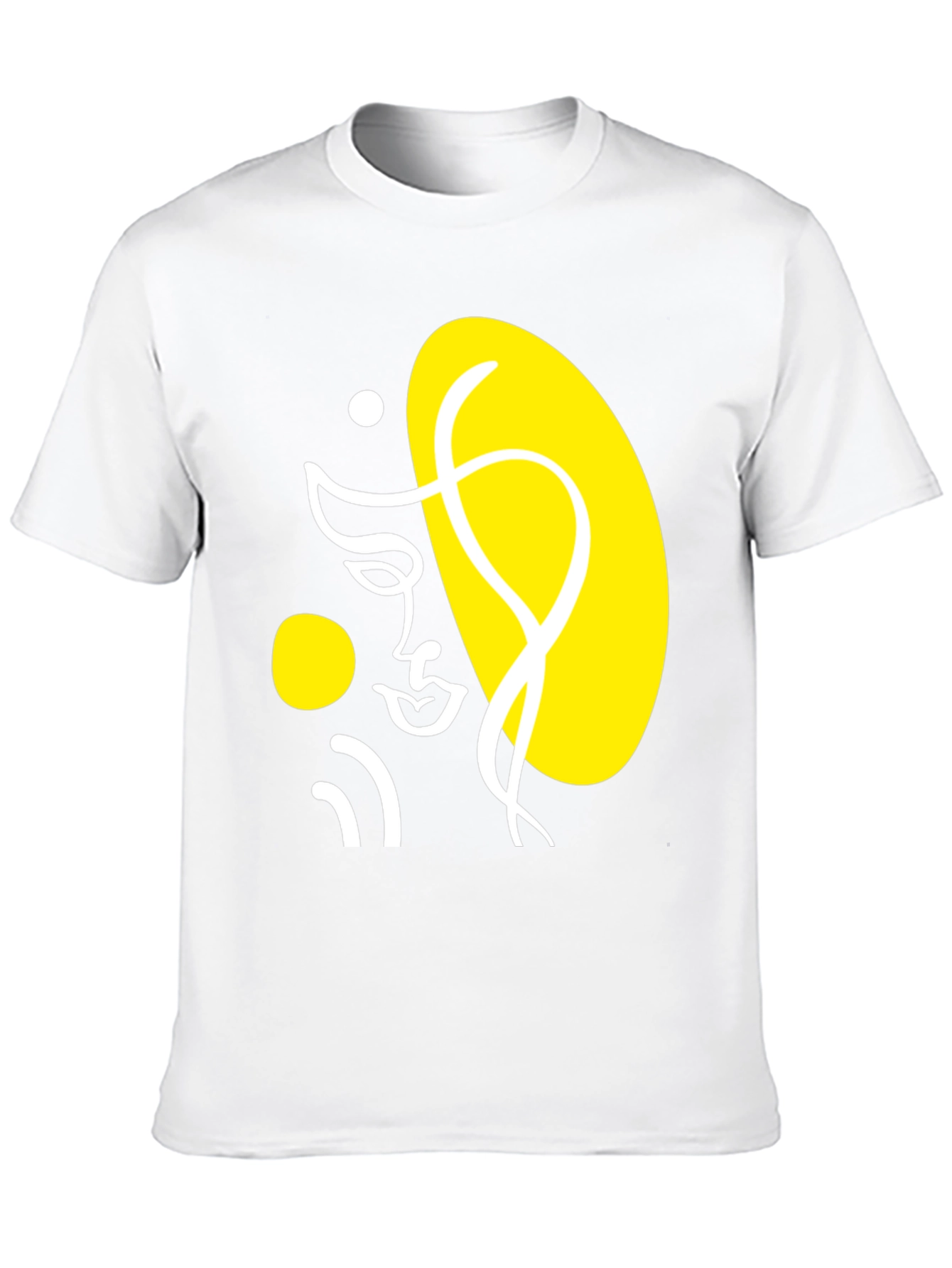 Abstract Face Graphic Black T-Shirt