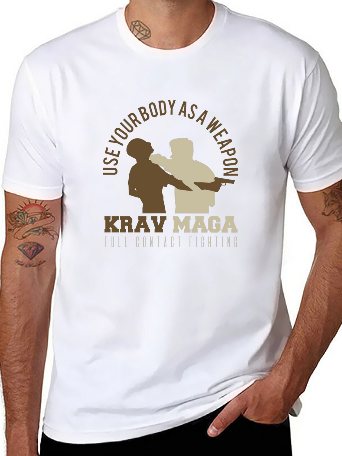 Krav Maga Full Contact Fighting Graphic Tee