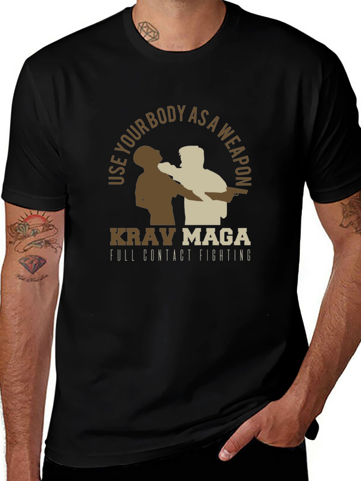Krav Maga Full Contact Fighting Graphic Tee