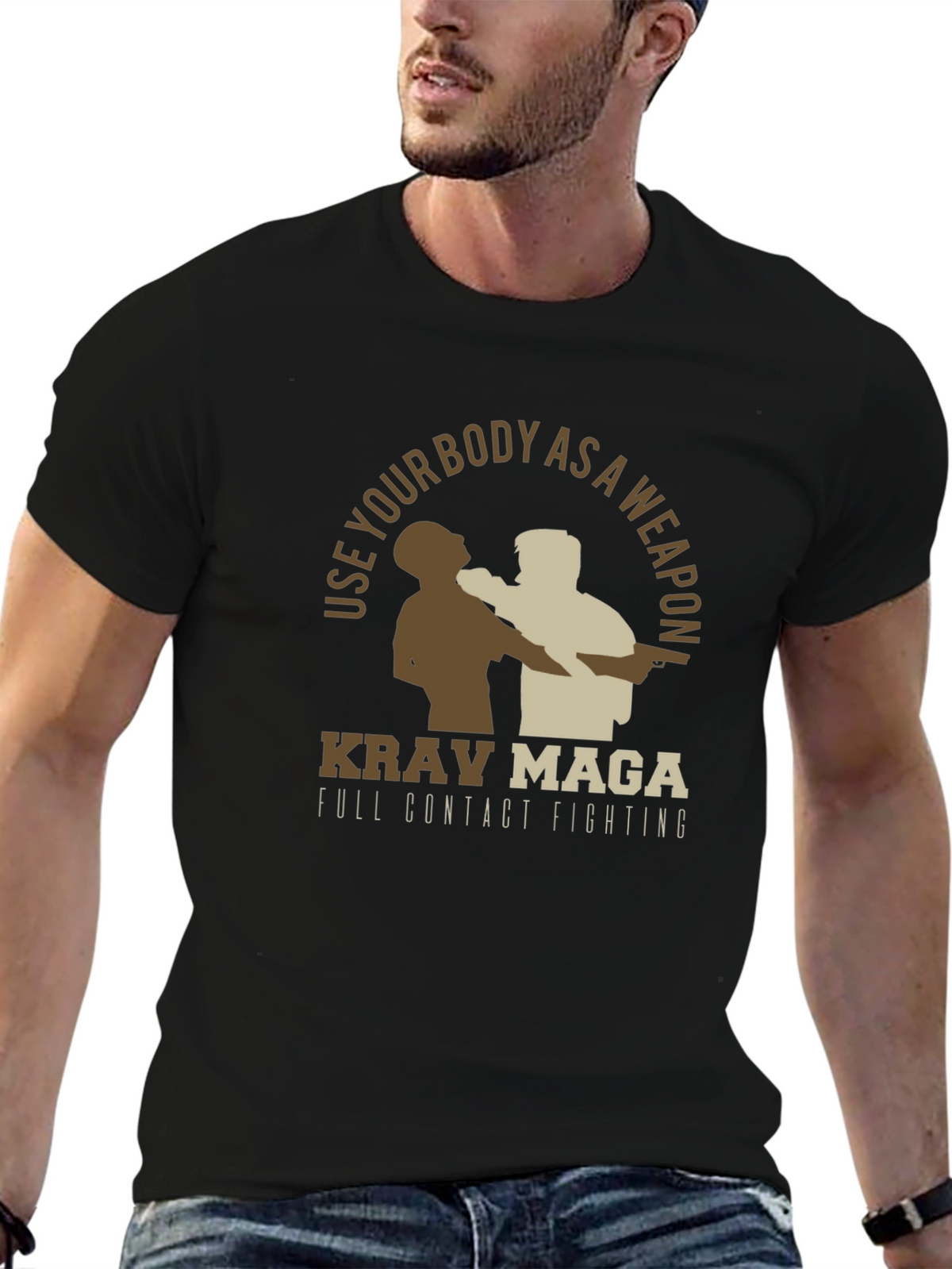 Krav Maga Full Contact Fighting Graphic Tee