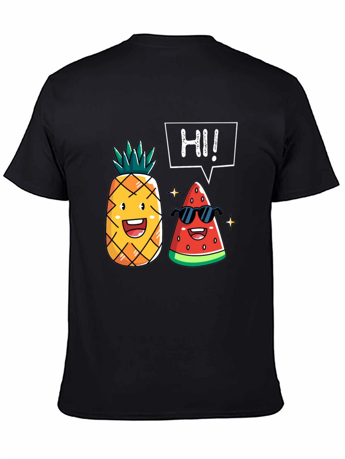 Funny Fruit T-Shirt: Pineapple & Watermelon Graphic Tee