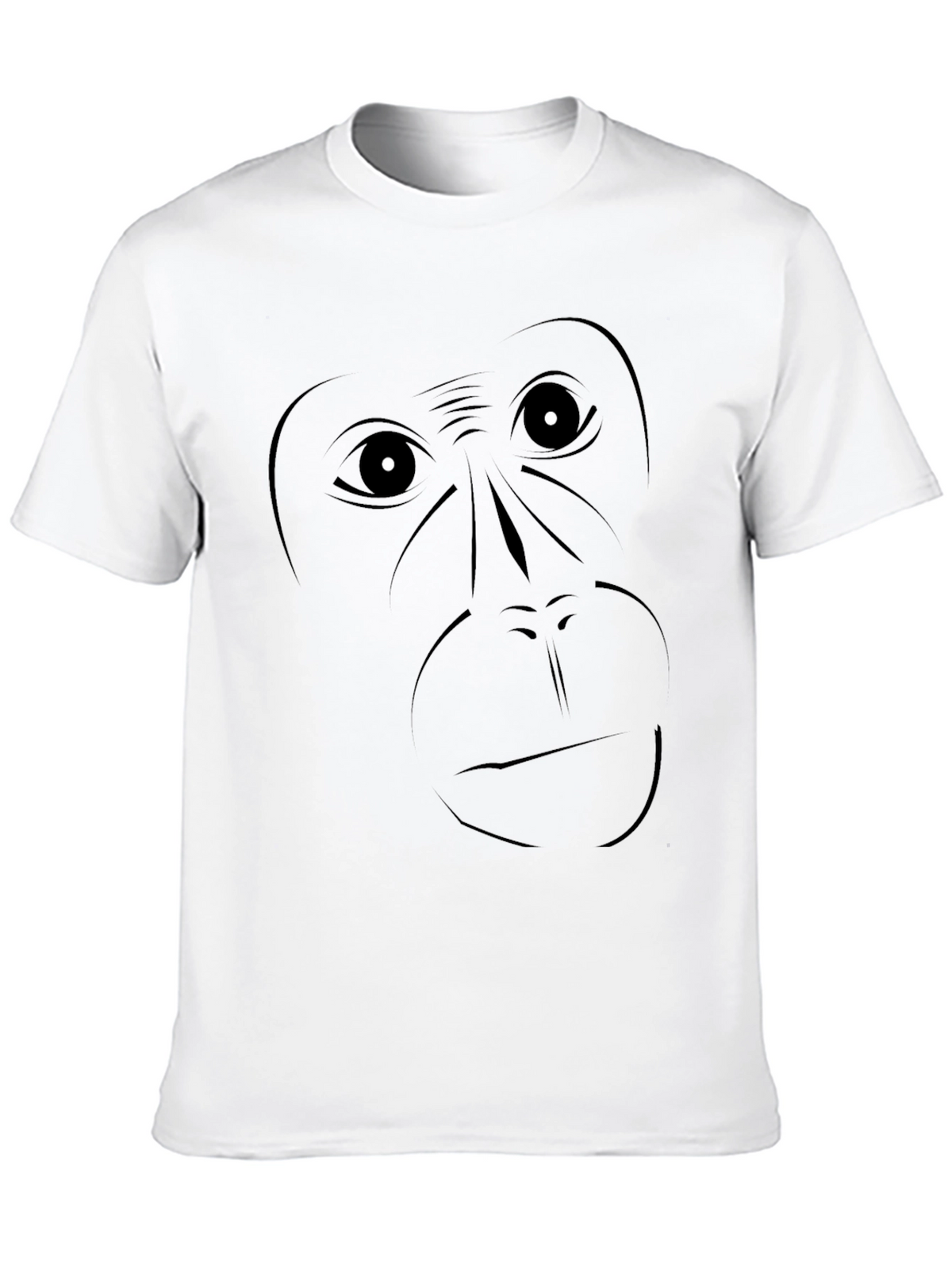 Orangutan Face Graphic Black T-Shirt