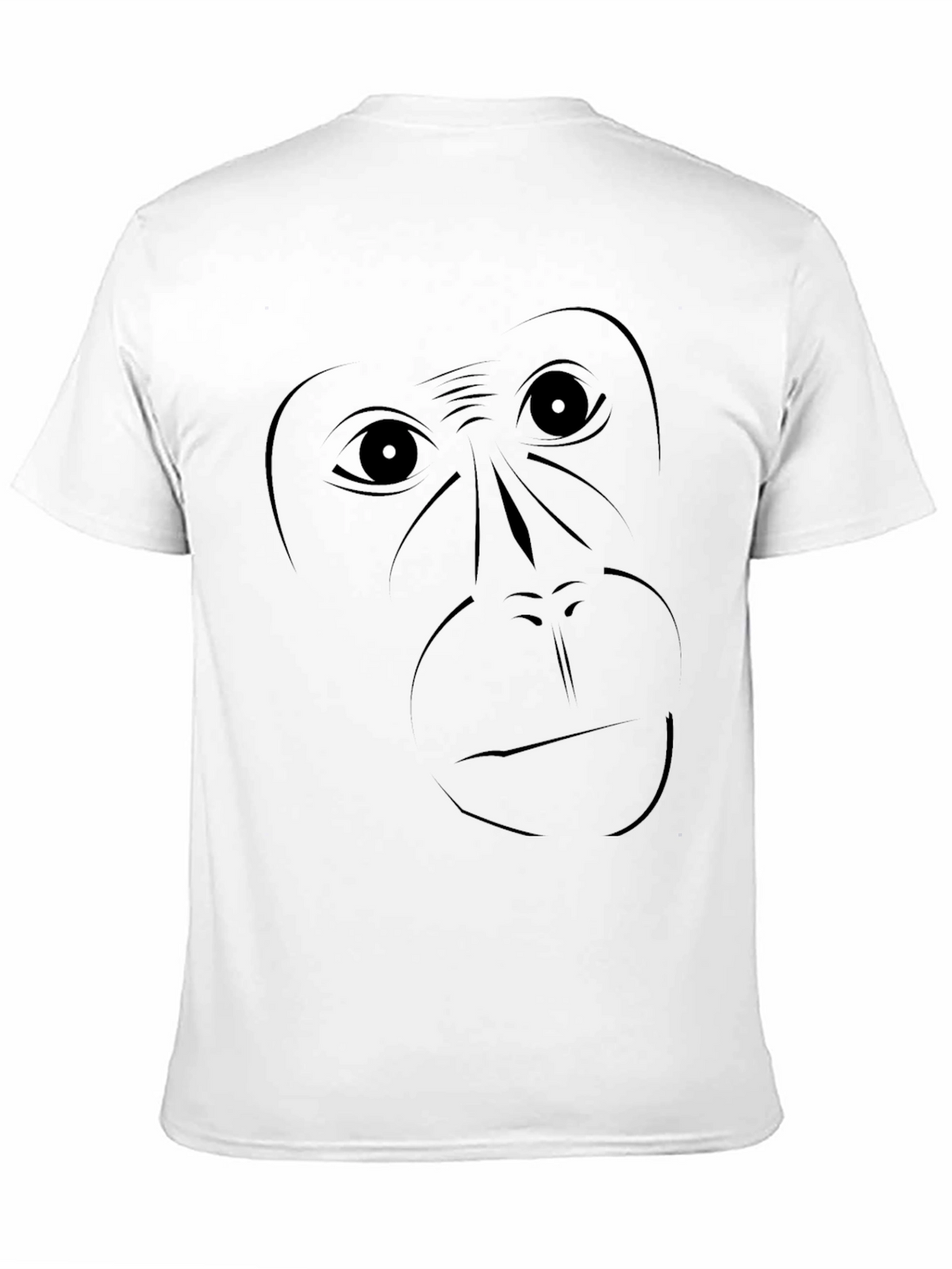 Orangutan Face Graphic Black T-Shirt