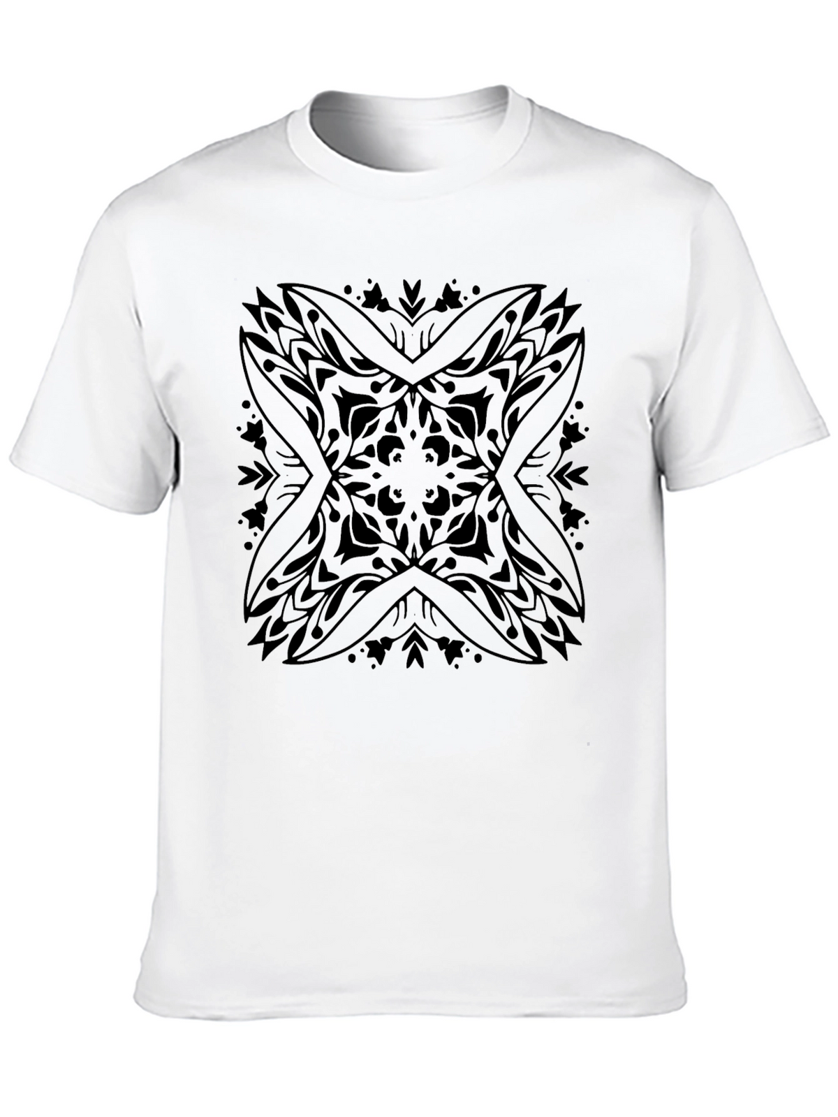 Black Mandala Graphic Tee - Modern Style