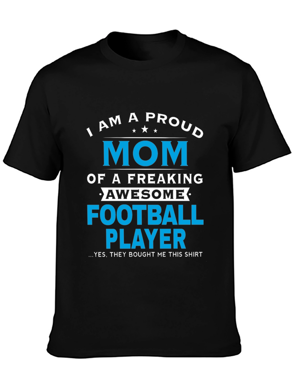 Proud Mom of Football Player Graphic T-Shirt