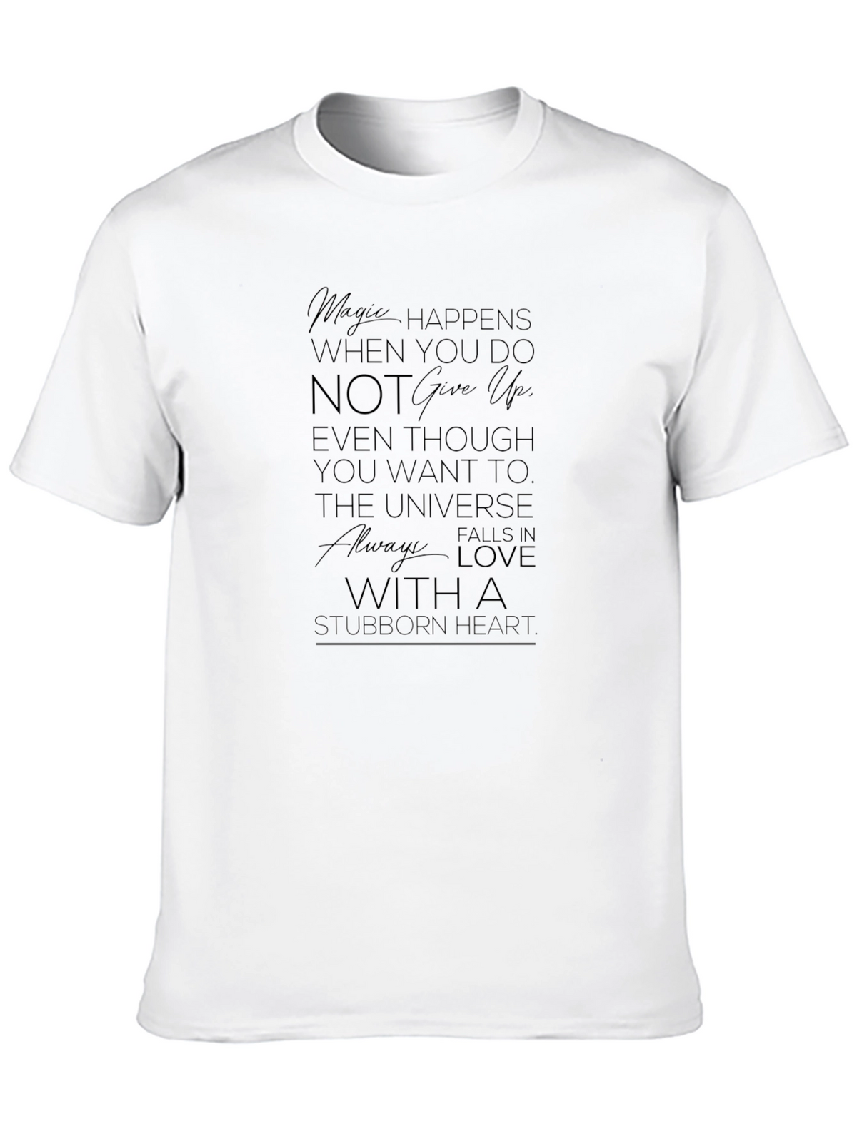 Magic Happens Black Graphic Tee for Men