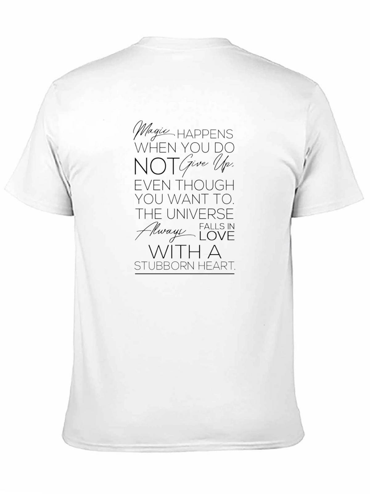 Magic Happens Black Graphic Tee for Men