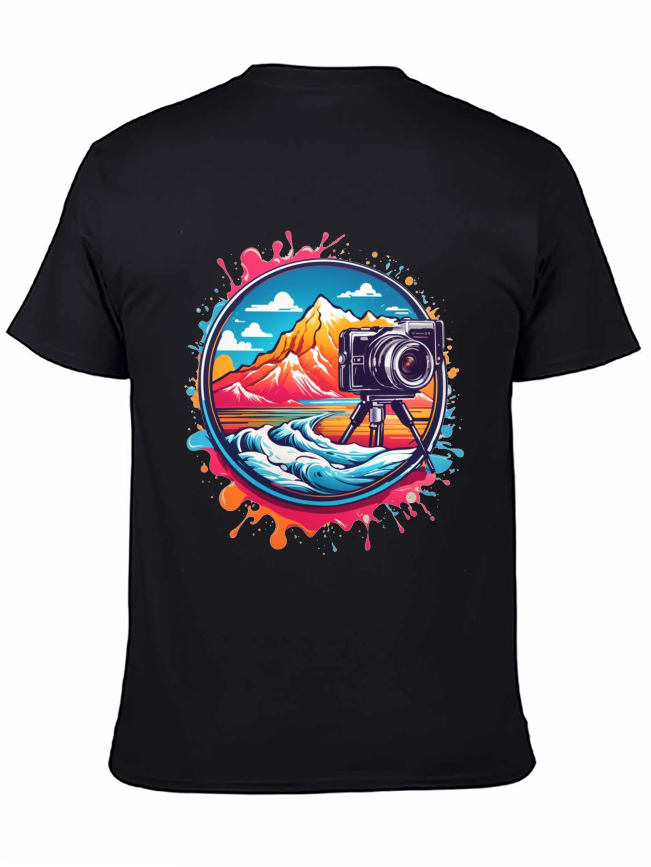 Retro Camera Landscape Graphic Tee