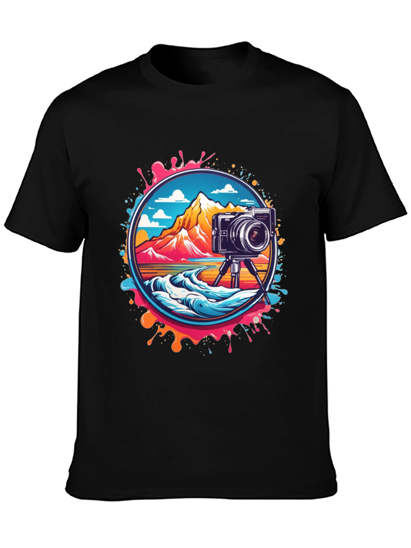 Retro Camera Landscape Graphic Tee