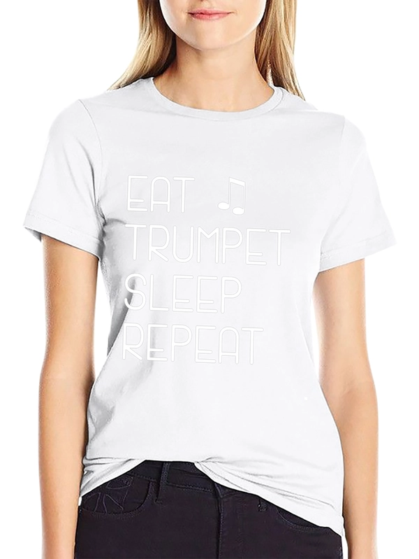 Eat Trumpet Sleep Repeat Black Graphic Tee