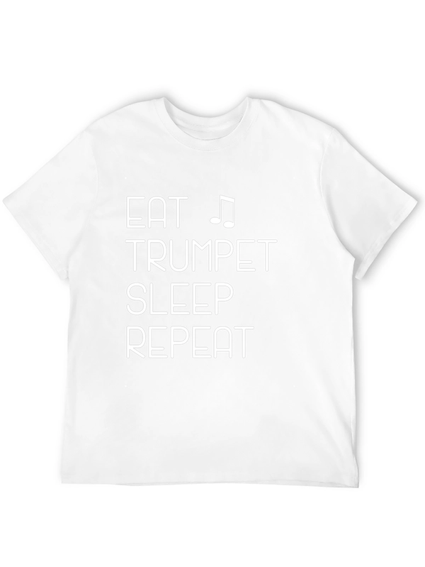 Eat Trumpet Sleep Repeat Black Graphic Tee