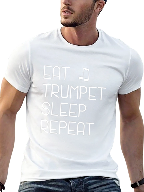 Eat Trumpet Sleep Repeat Black Graphic Tee