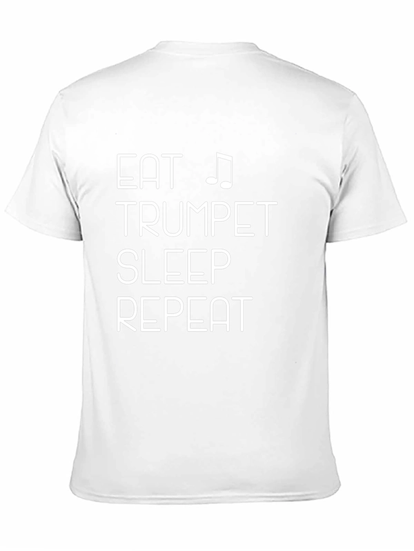 Eat Trumpet Sleep Repeat Black Graphic Tee