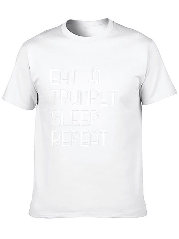 Eat Trumpet Sleep Repeat Black Graphic Tee