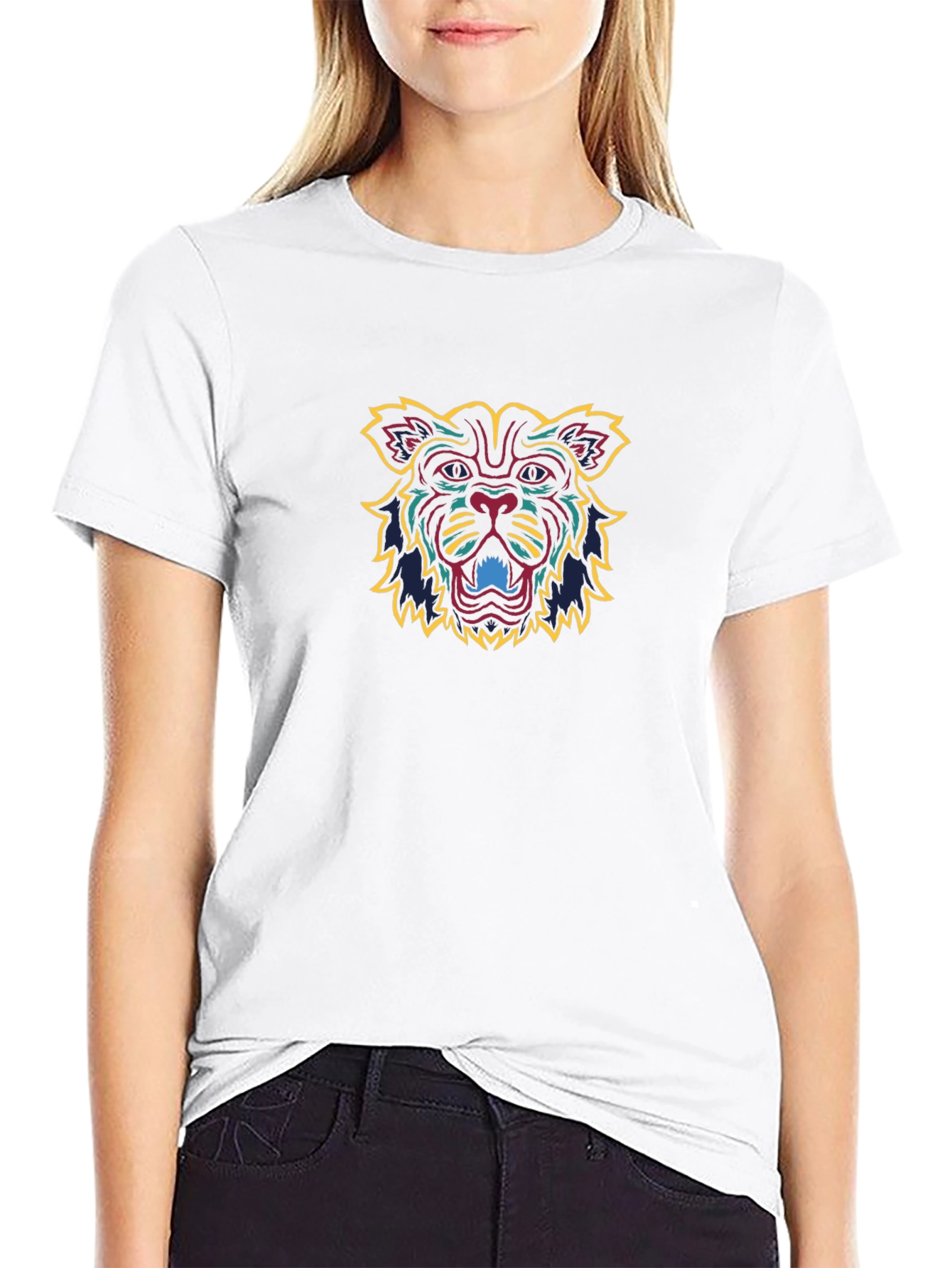 Bold Graphic Tee - Lion Design