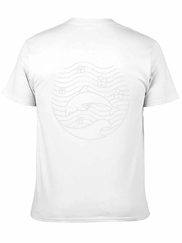 Dolphin Graphic Tee - Black Cotton T-Shirt