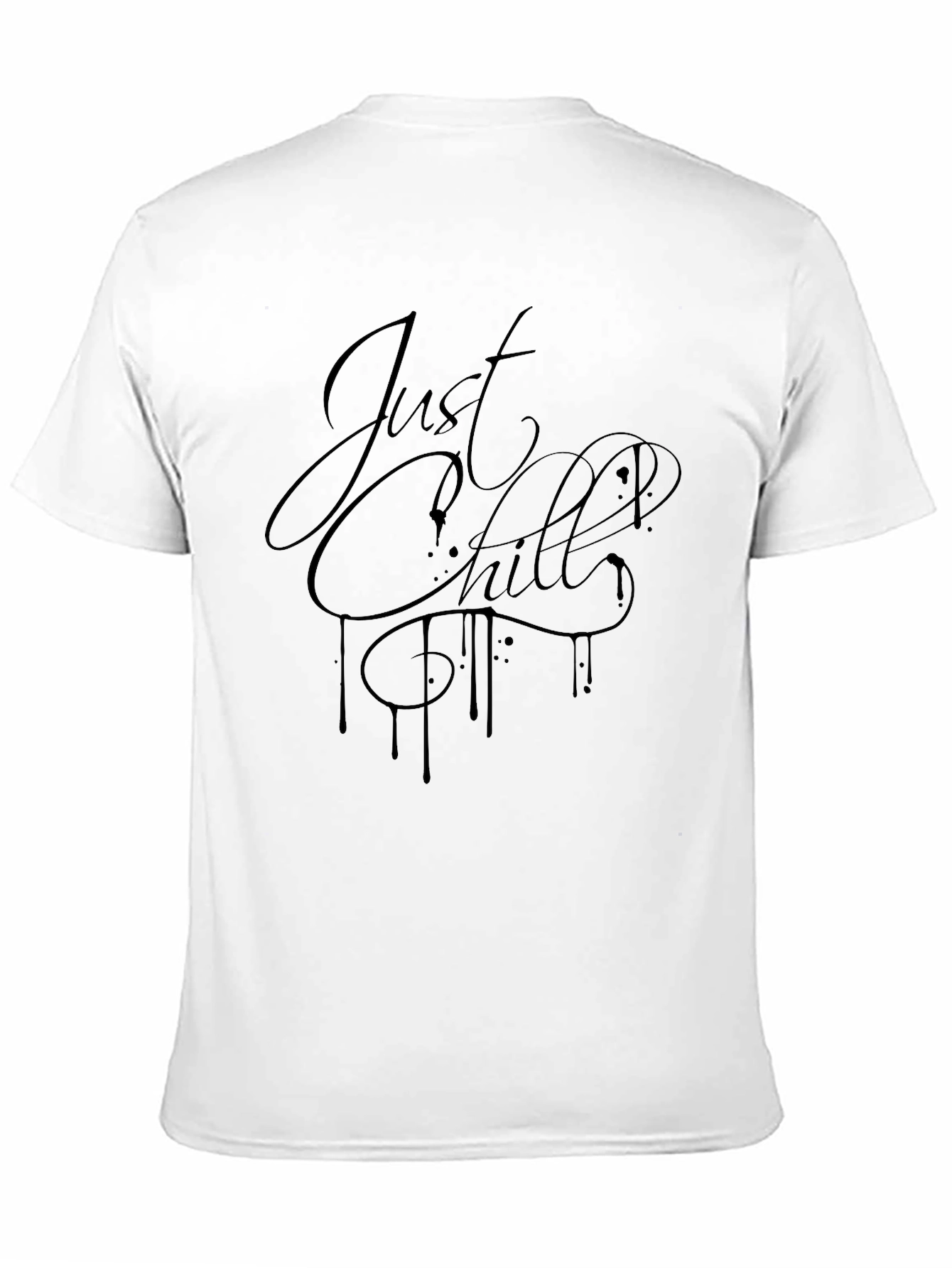 Just Chill Black Graphic Tee - Mens Casual T-Shirt