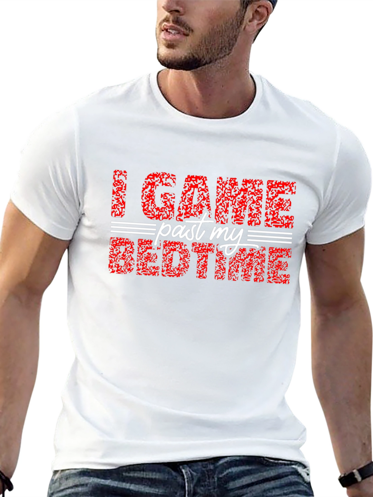 I Game Past My Bedtime Black T-Shirt