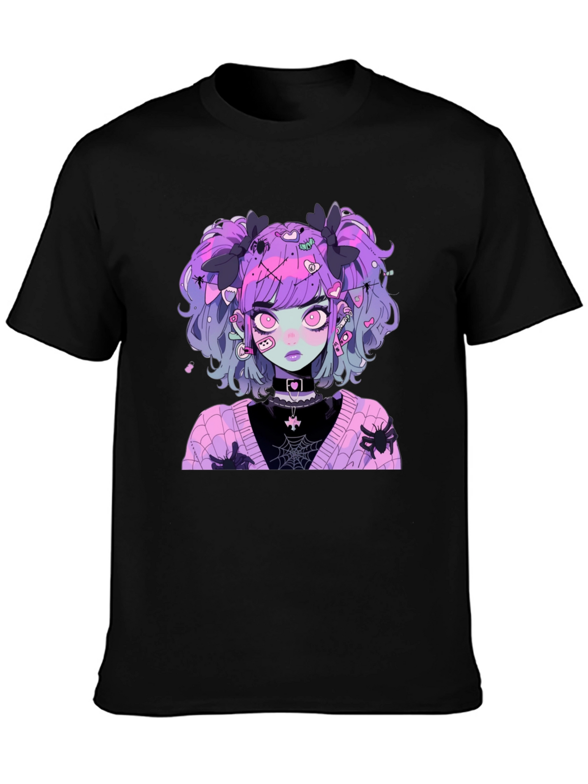 Goth Anime Girl Graphic Tee - Spooky & Stylish