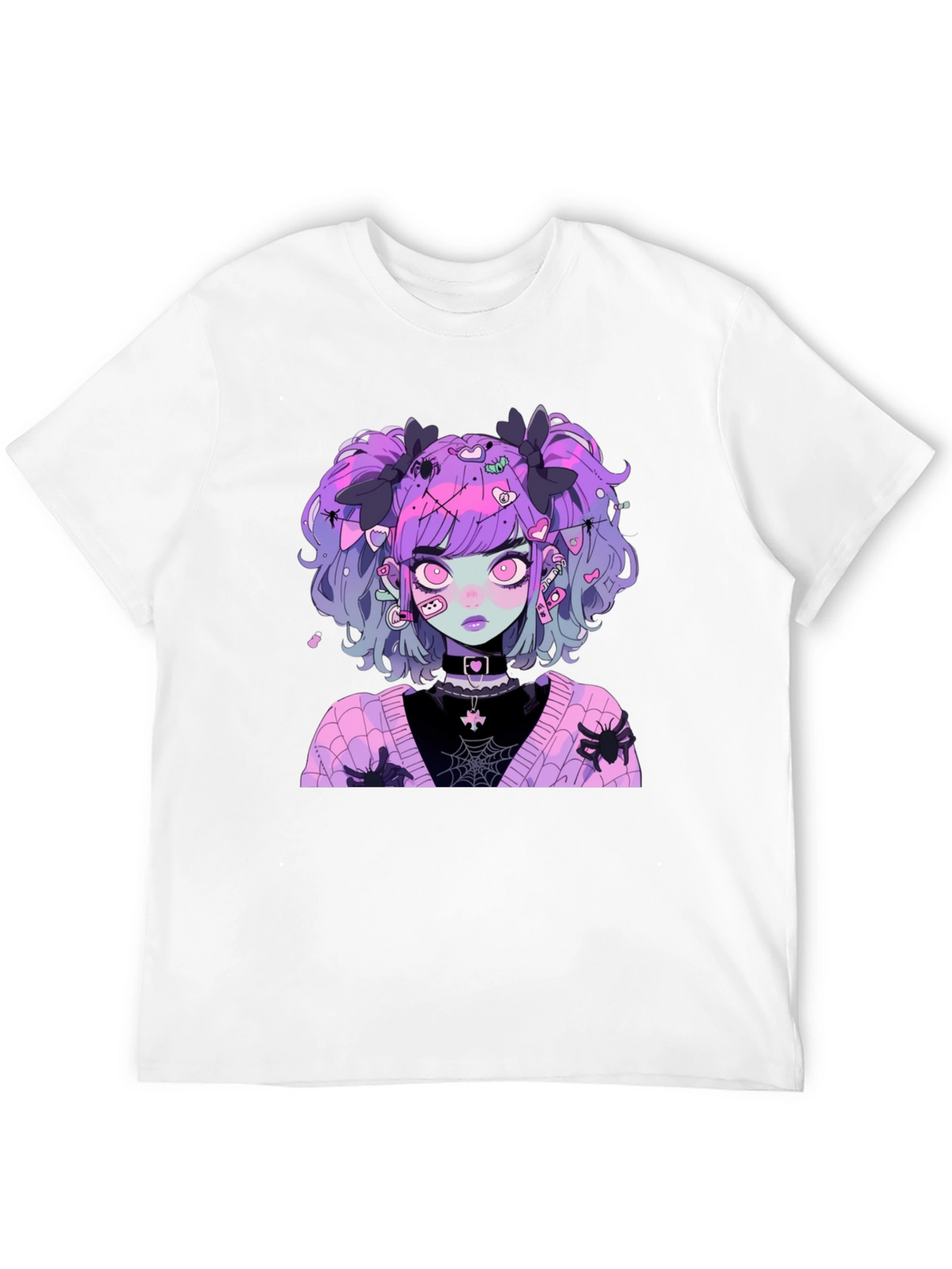 Goth Anime Girl Graphic Tee - Spooky & Stylish