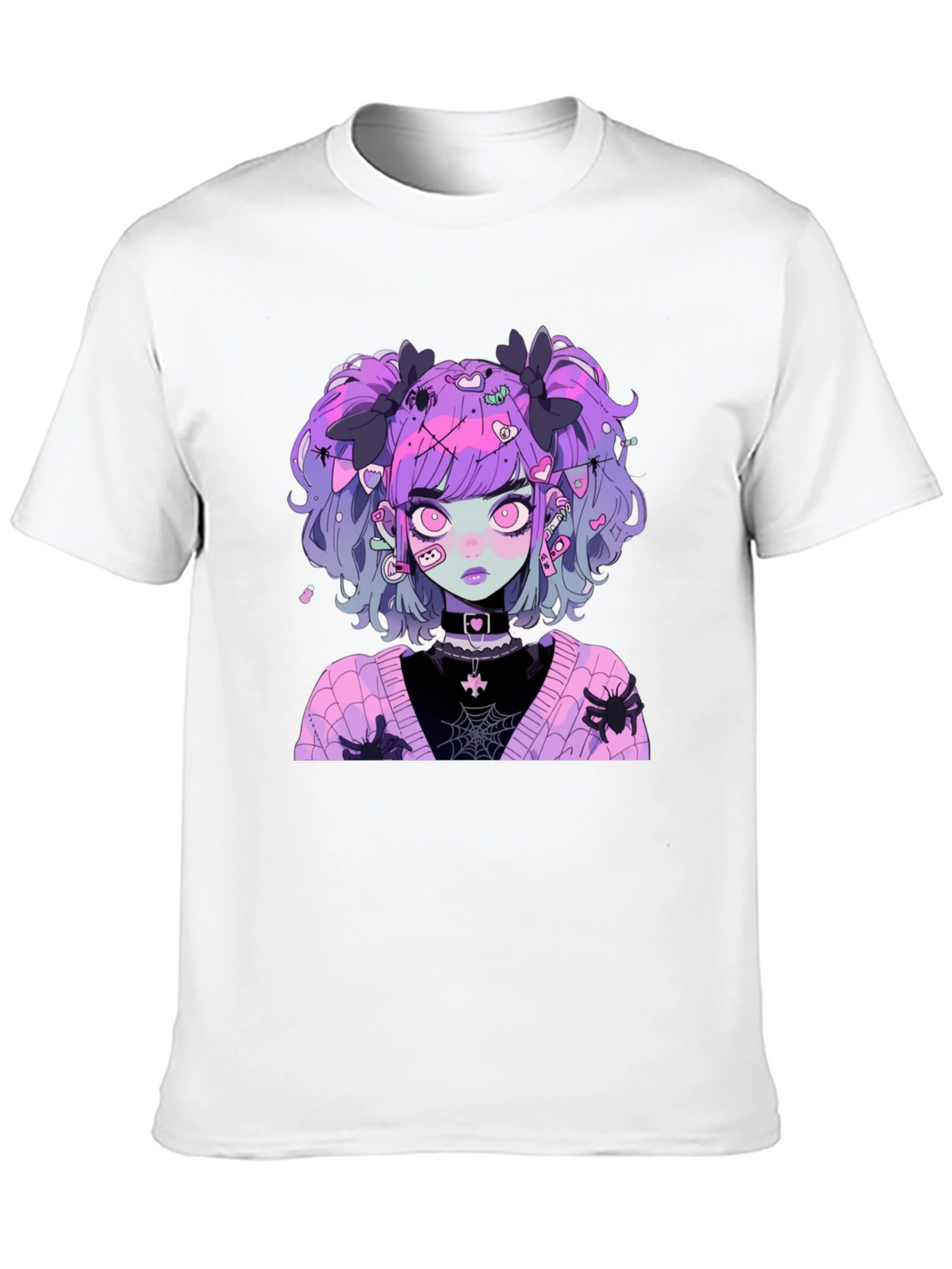Goth Anime Girl Graphic Tee - Spooky & Stylish