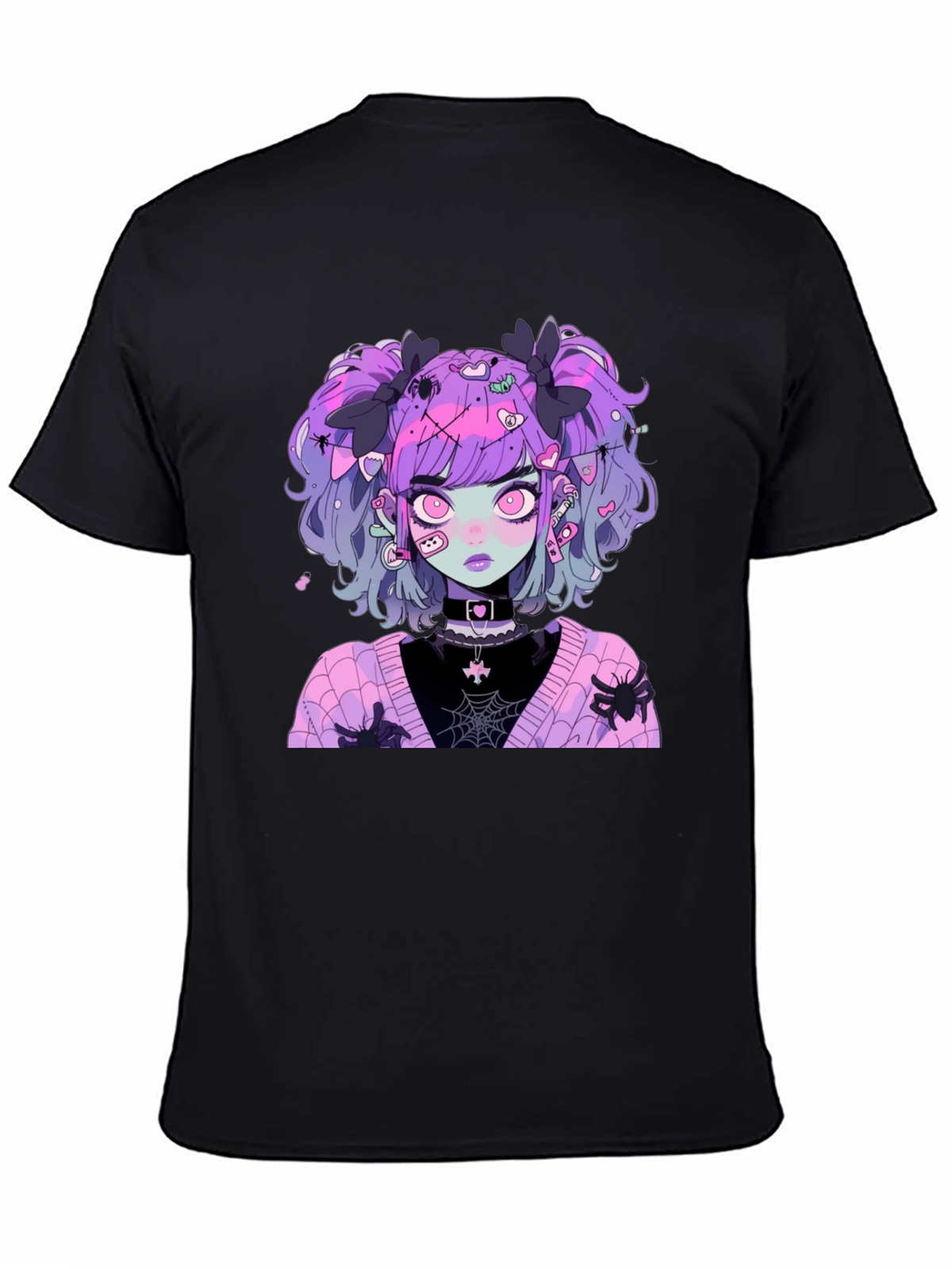 Goth Anime Girl Graphic Tee - Spooky & Stylish