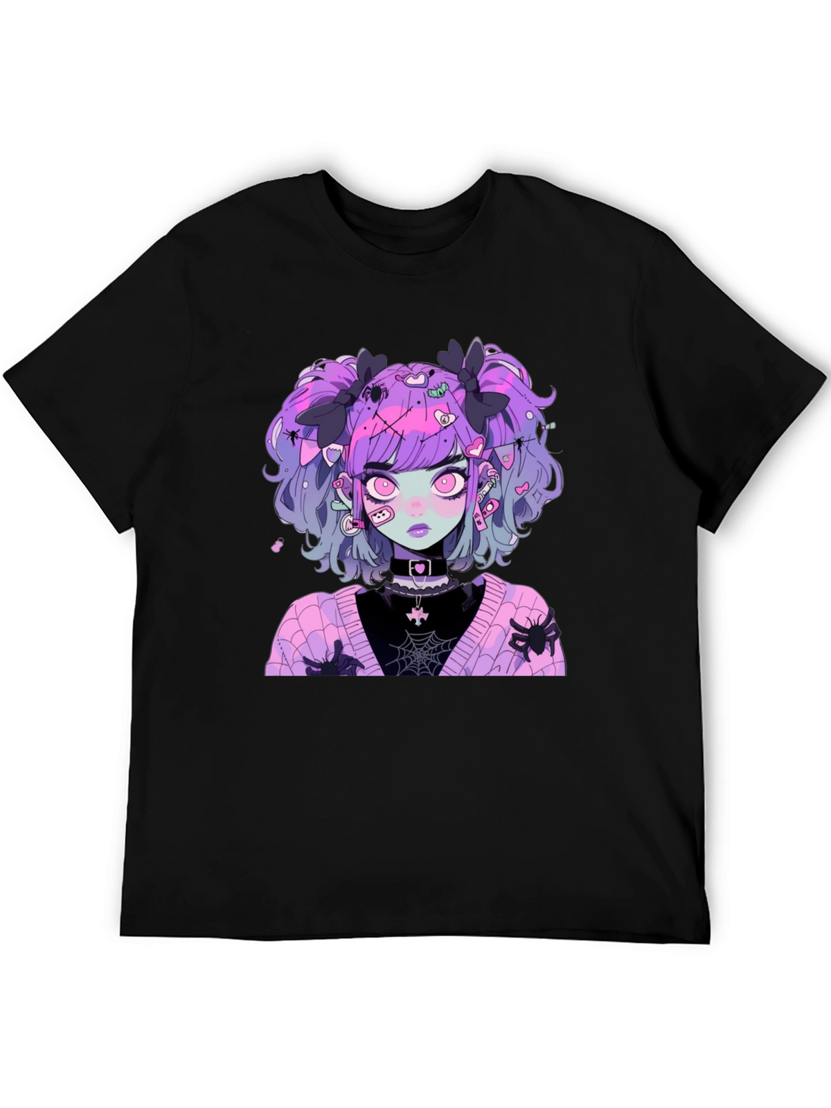 Goth Anime Girl Graphic Tee - Spooky & Stylish