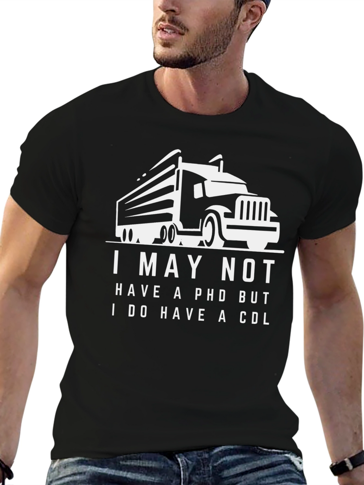 CDL Truck Driver T-Shirt - Black Novelty Tee