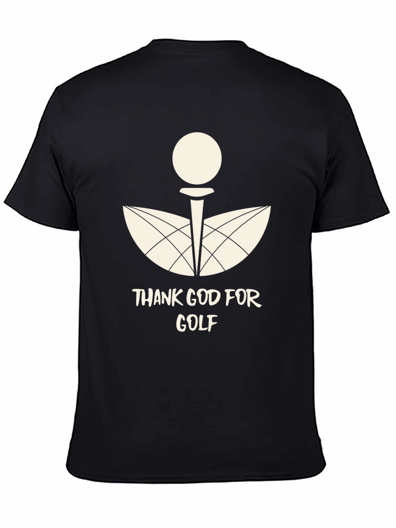 Thank God For Golf Black Graphic Tee