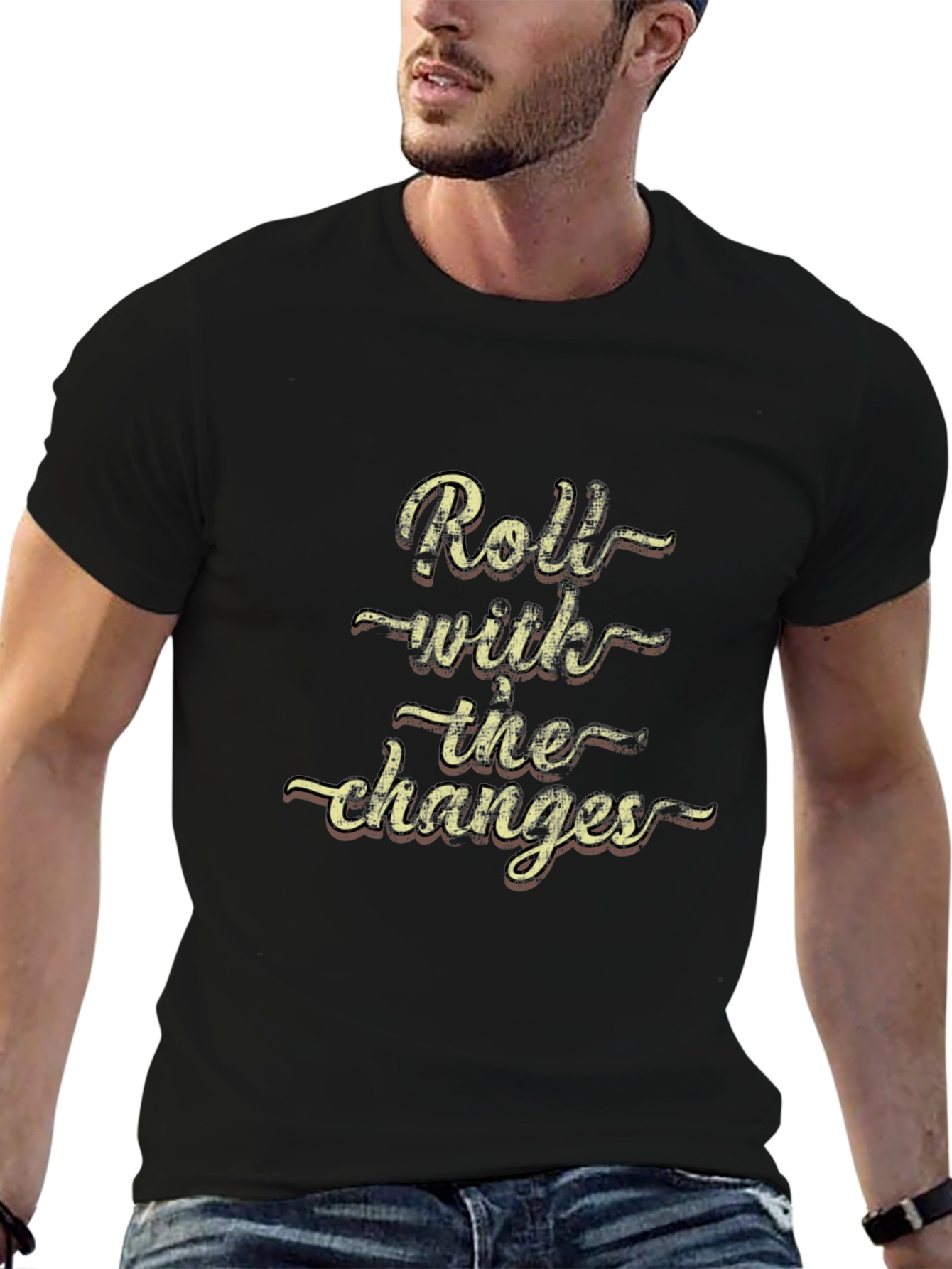 Roll With the Changes Graphic Tee - Black