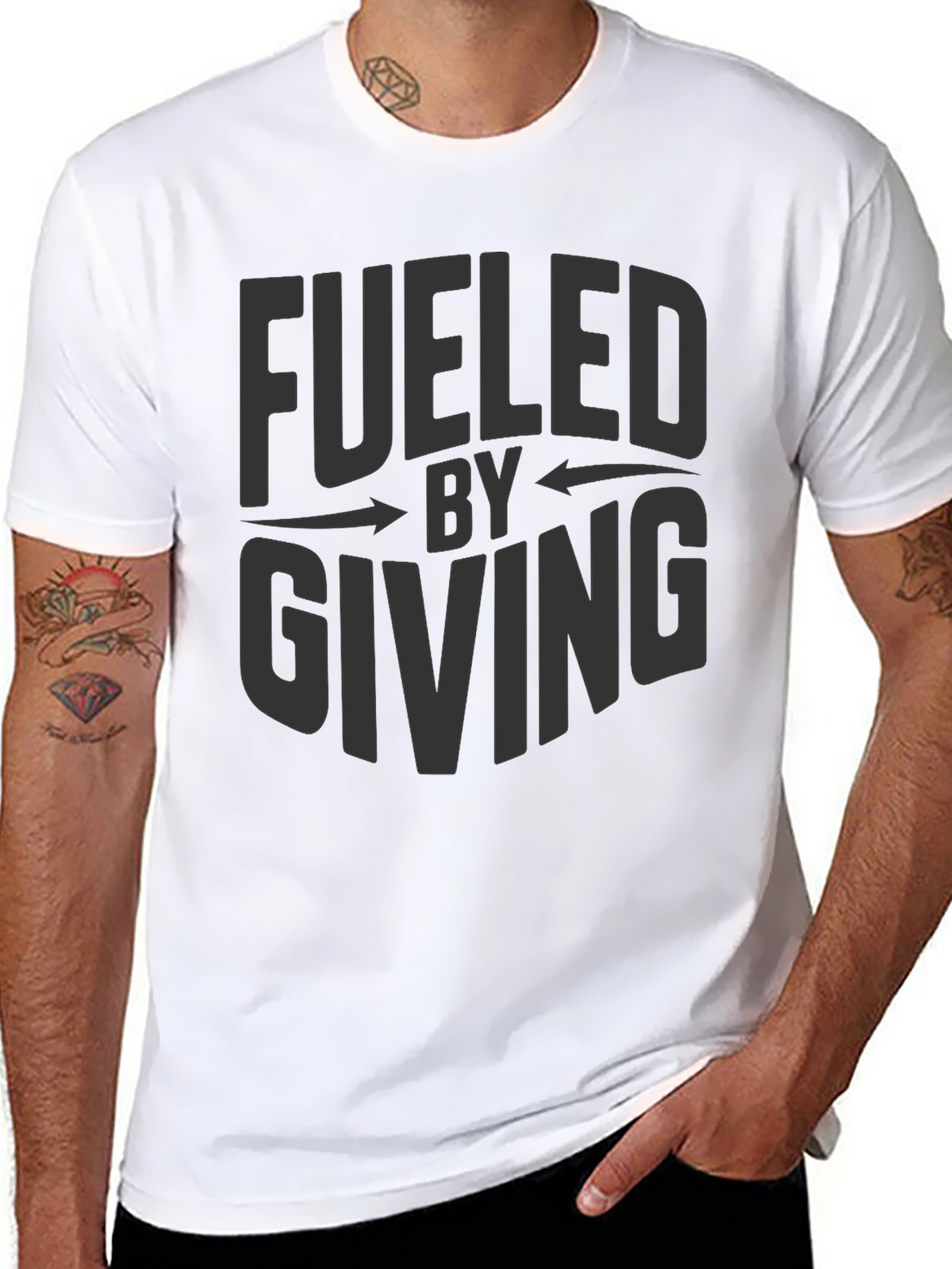 Fueled By Giving Graphic Tee - Stylish Comfort