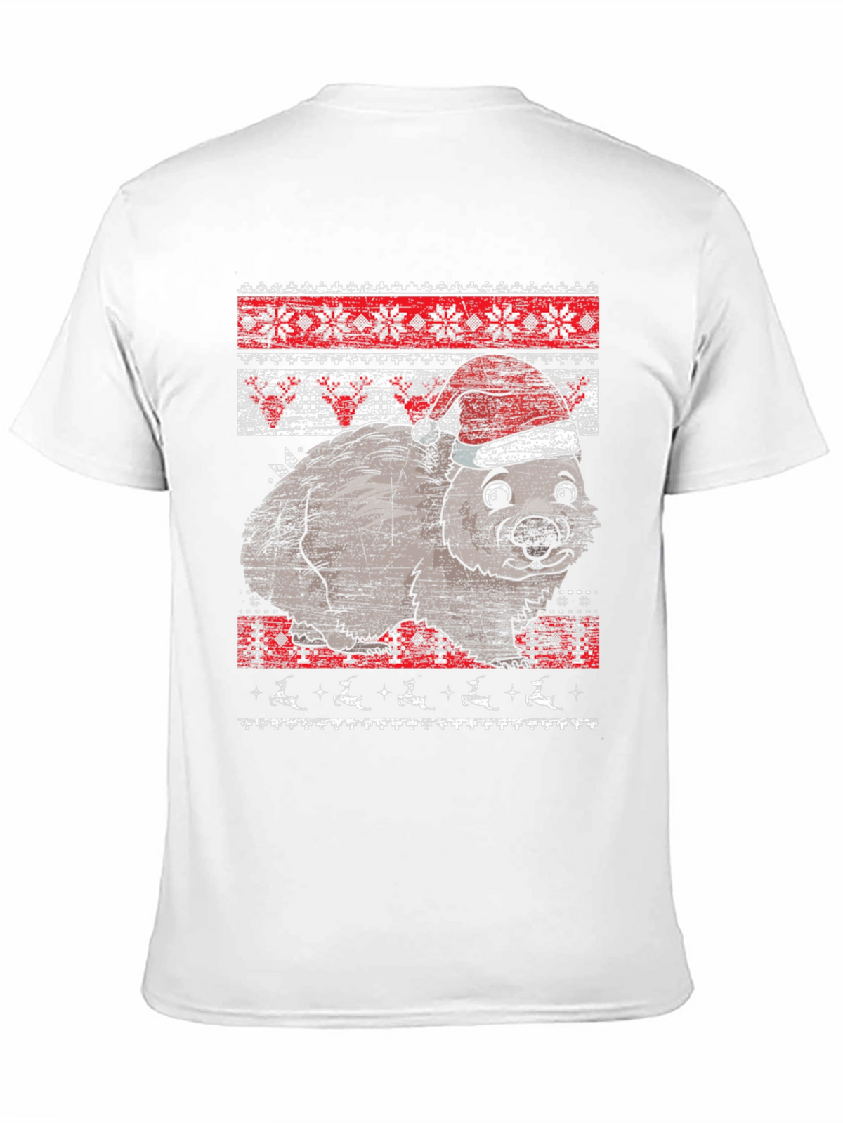 Christmas Wombat Ugly Sweater Graphic Tee