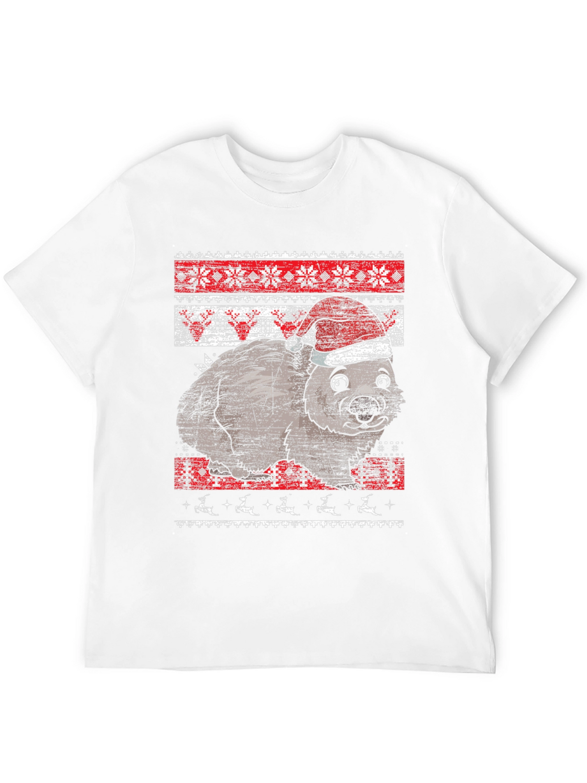 Christmas Wombat Ugly Sweater Graphic Tee