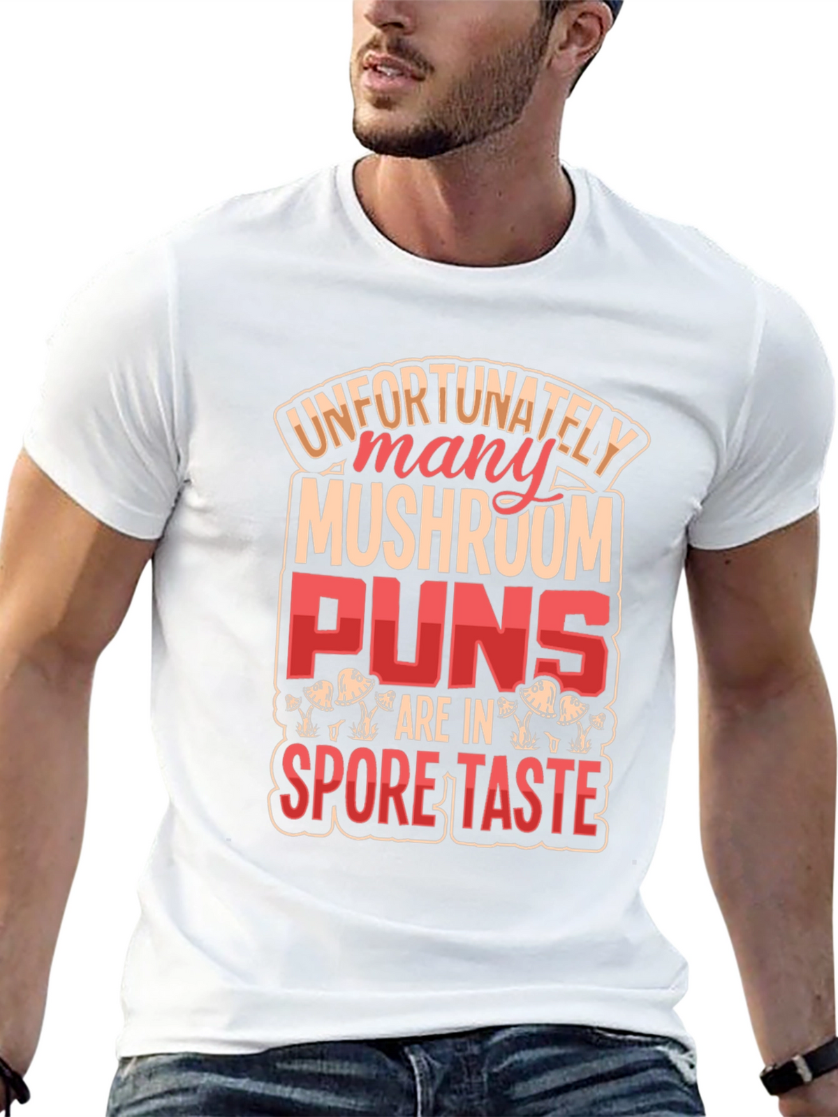 Mushroom Pun Graphic T-Shirt - Novelty Design