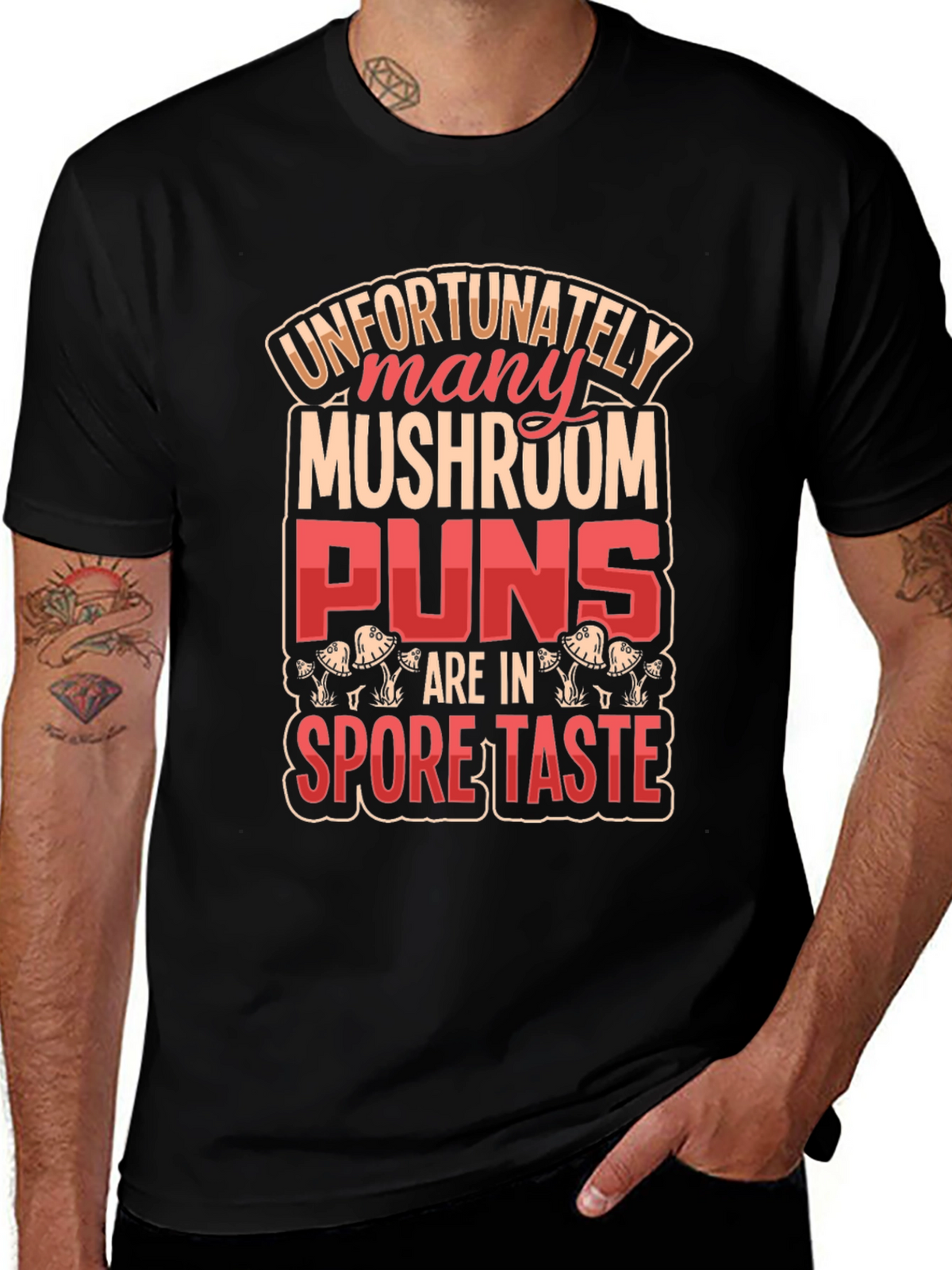 Mushroom Pun Graphic T-Shirt - Novelty Design