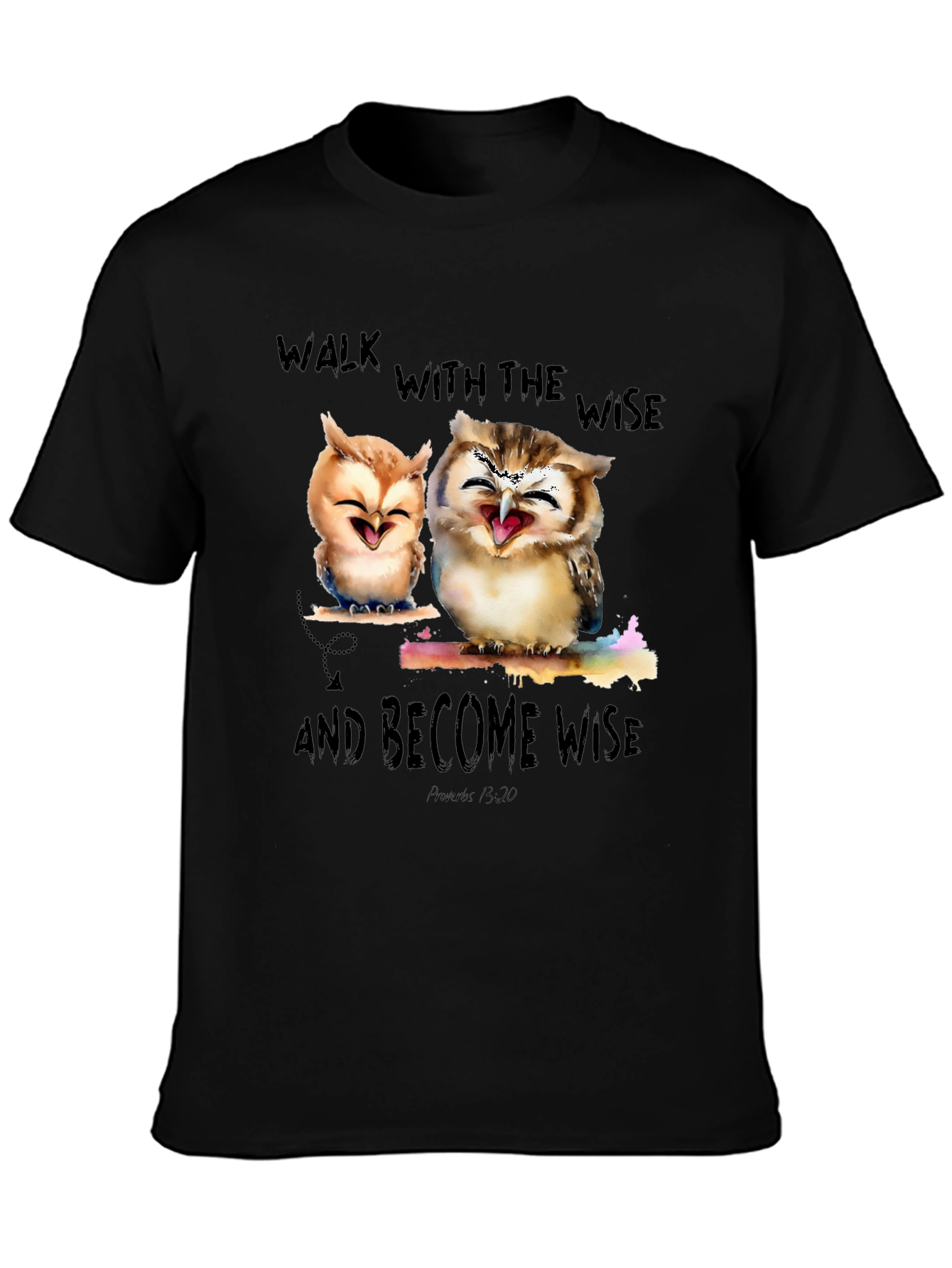 Wise Owls Graphic T-Shirt - Walk With The Wise