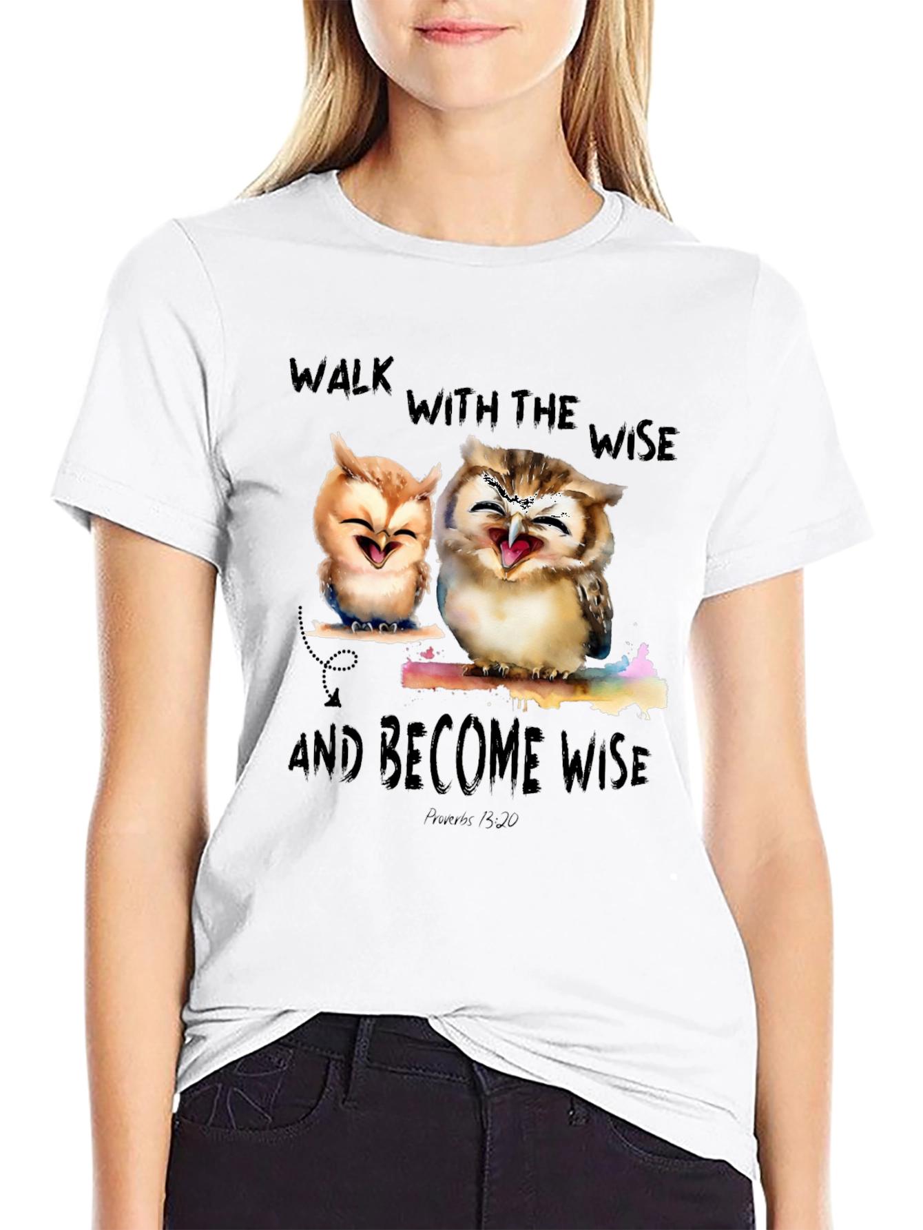 Wise Owls Graphic T-Shirt - Walk With The Wise