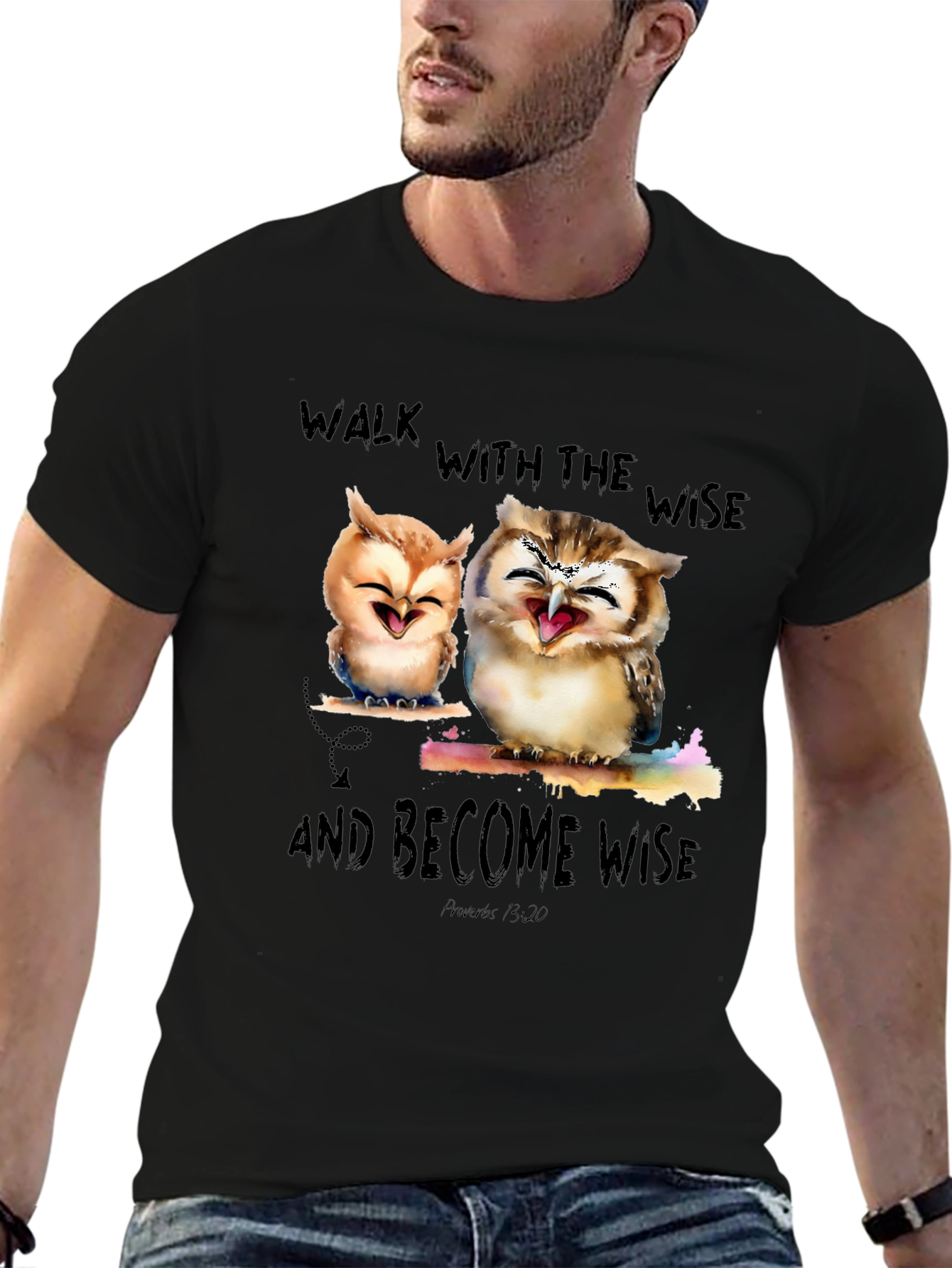 Wise Owls Graphic T-Shirt - Walk With The Wise