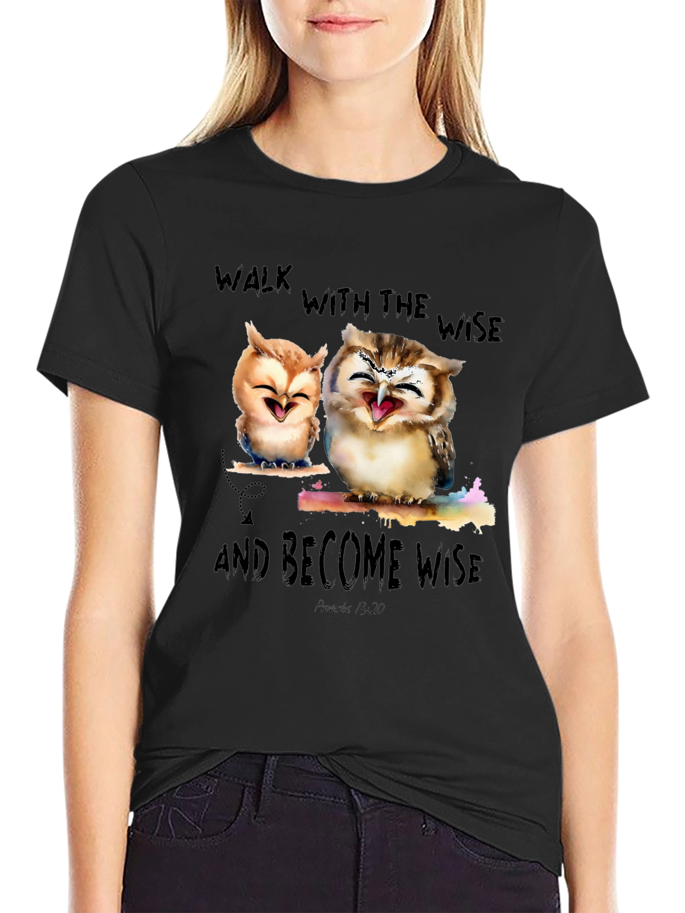 Wise Owls Graphic T-Shirt - Walk With The Wise