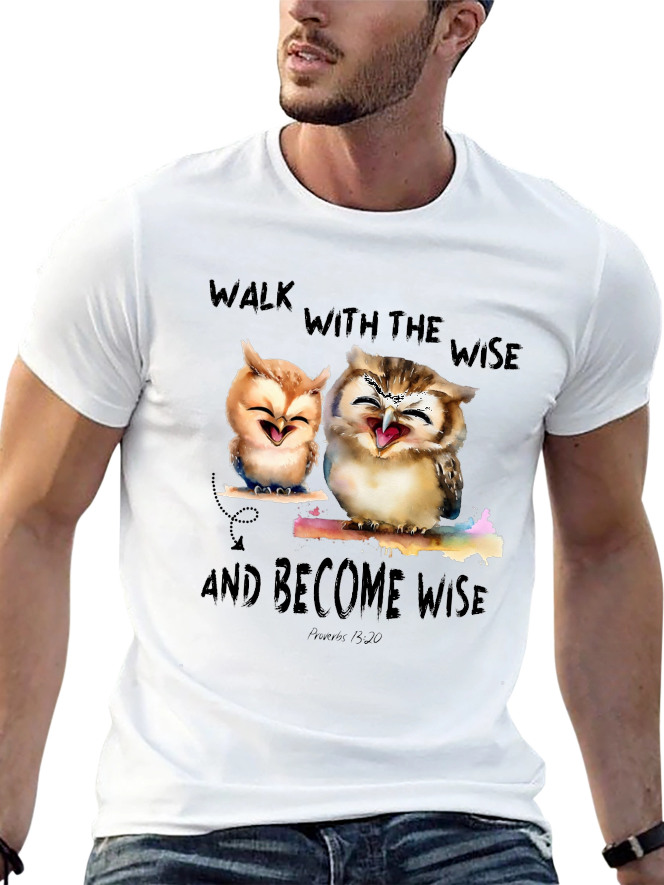 Wise Owls Graphic T-Shirt - Walk With The Wise