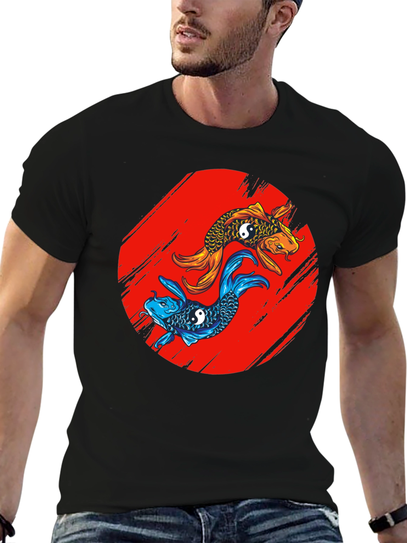 Koi Fish Yin Yang T-Shirt