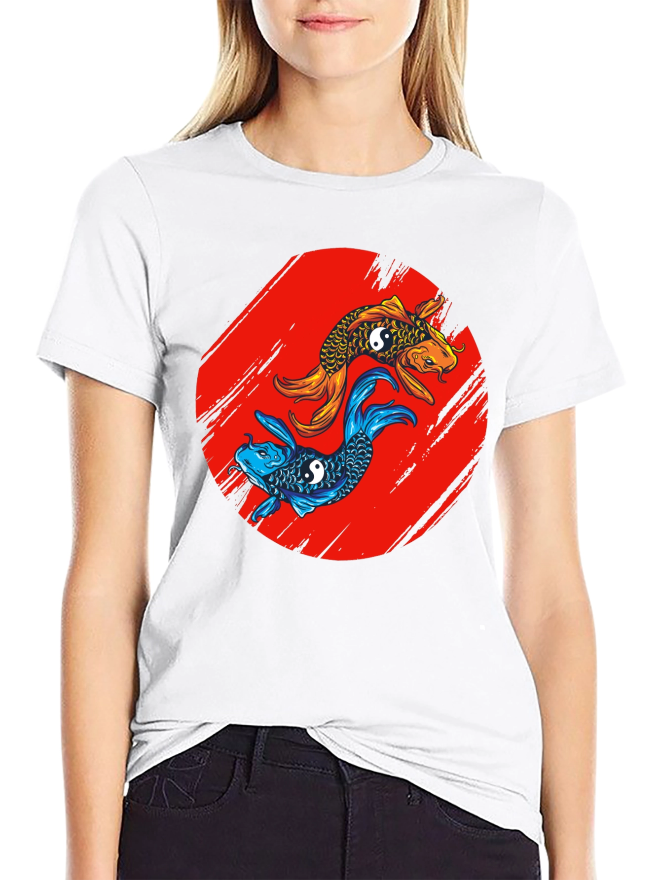 Koi Fish Yin Yang T-Shirt