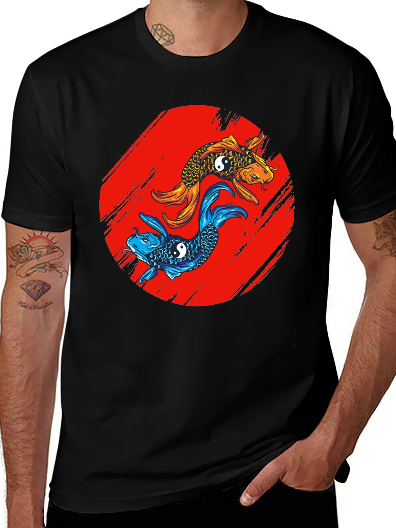 Koi Fish Yin Yang T-Shirt